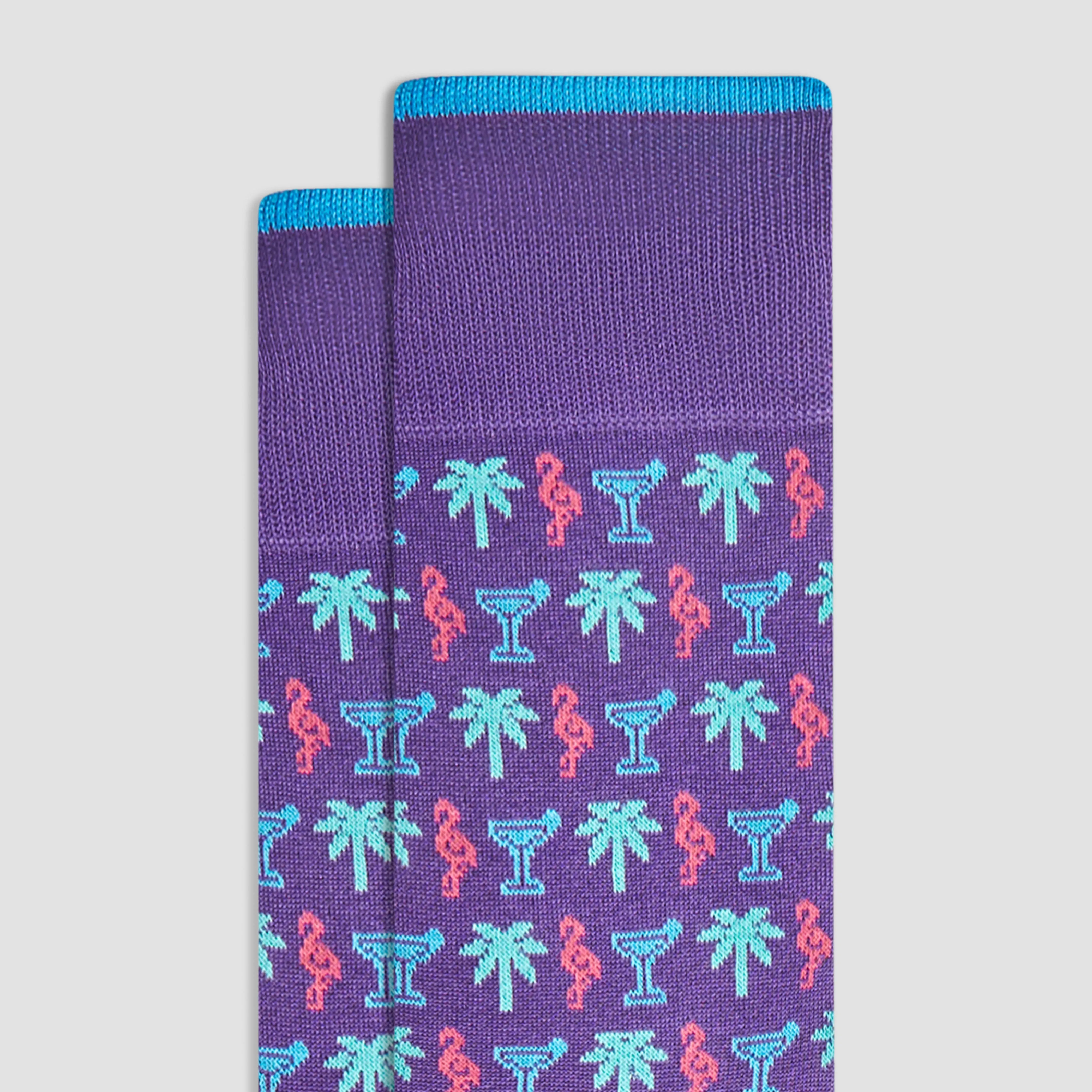Tropical Mid-Calf Socks sold by Bugatchi product image thumbnail 2