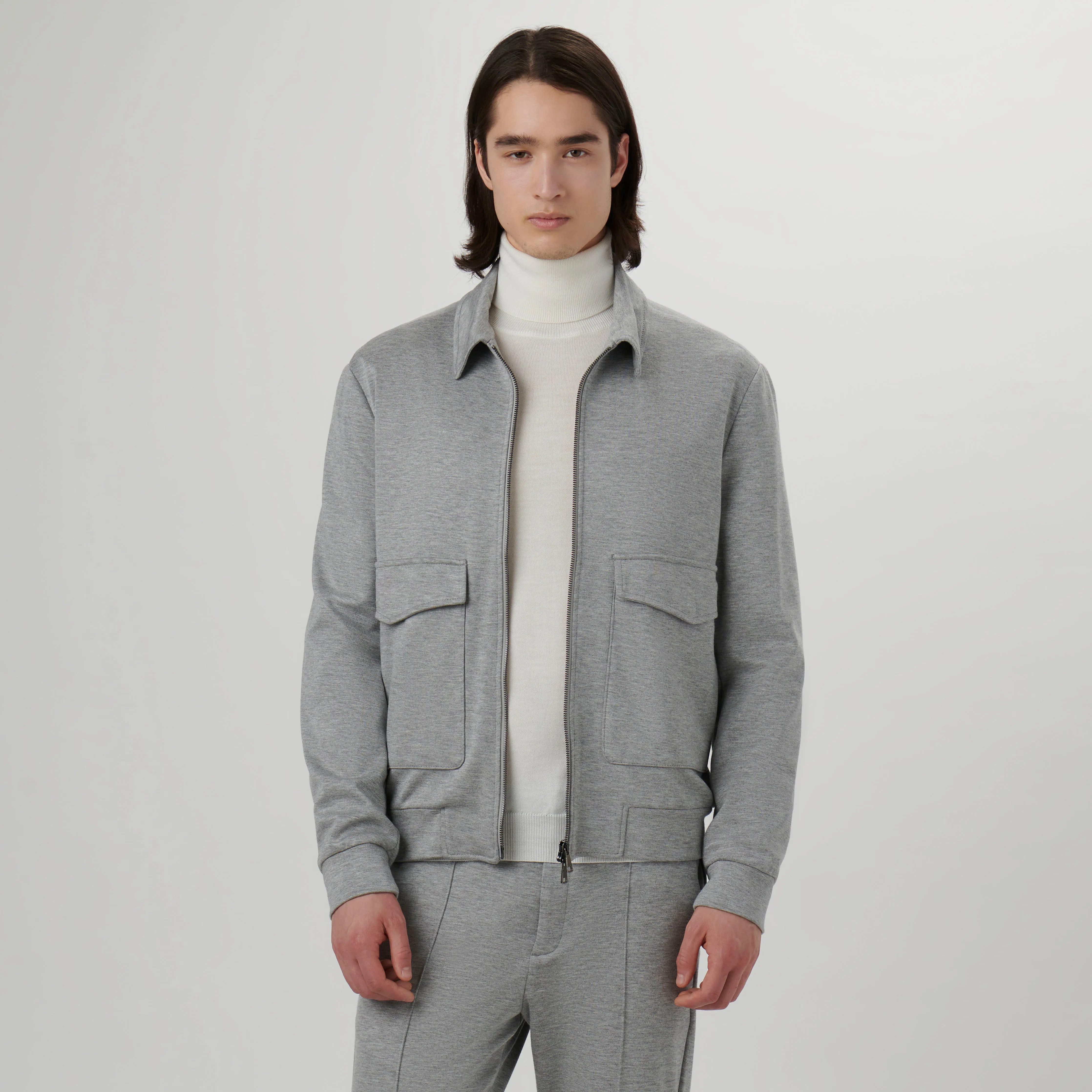 Knit Bomber Jacket sold by Bugatchi product image thumbnail 2