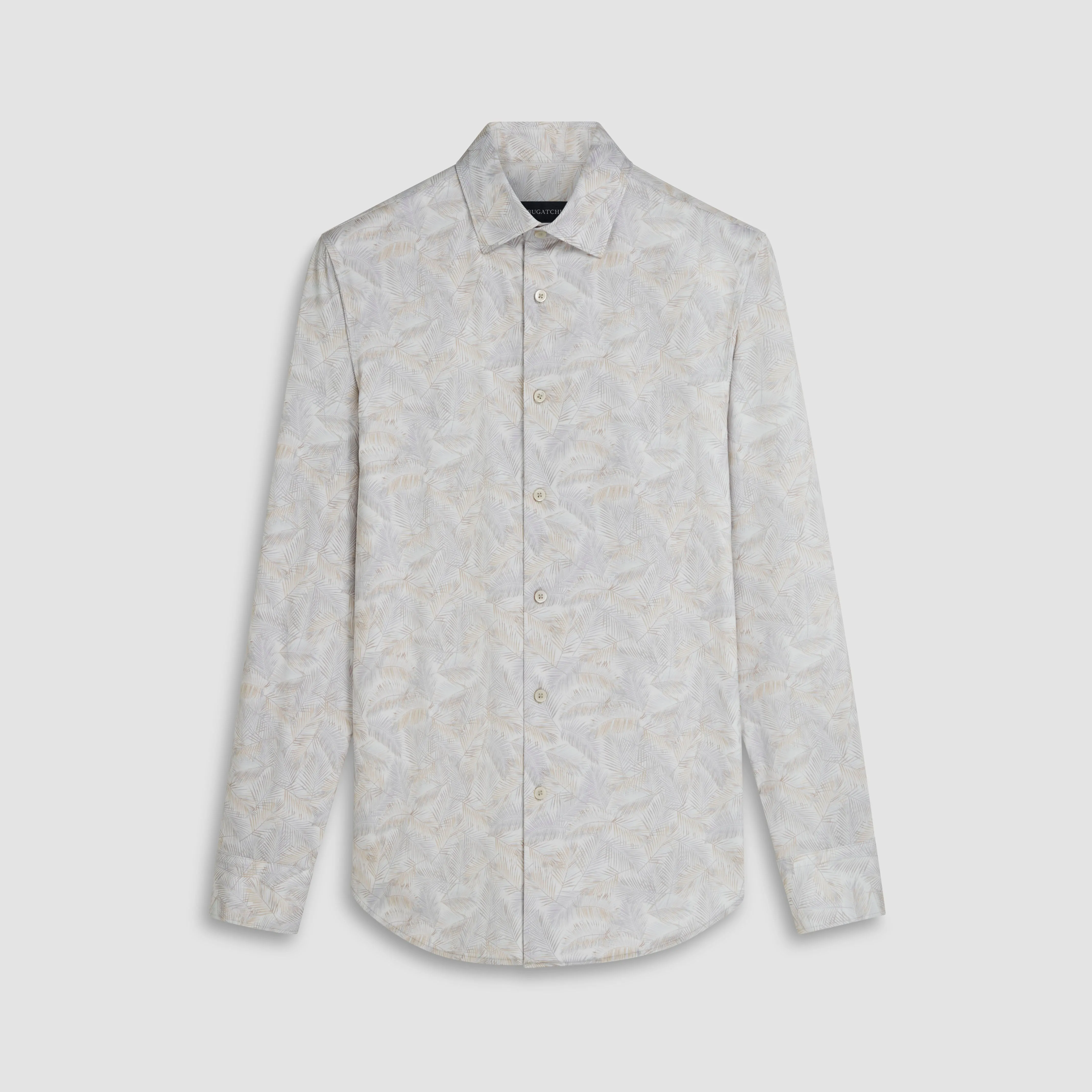 James Leaf Print OoohCotton Shirt sold by Bugatchi
