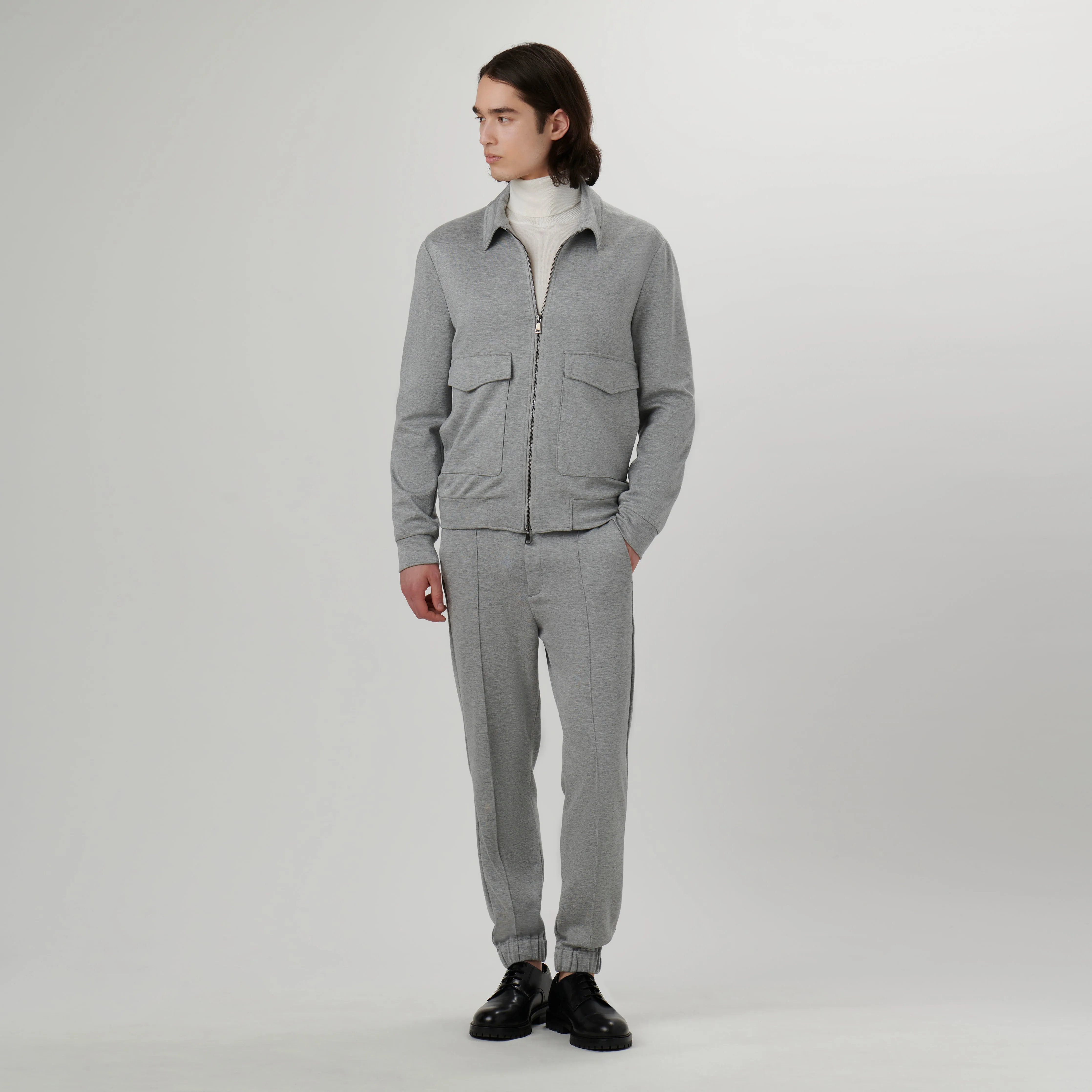 Knit Bomber Jacket sold by Bugatchi product image thumbnail 5