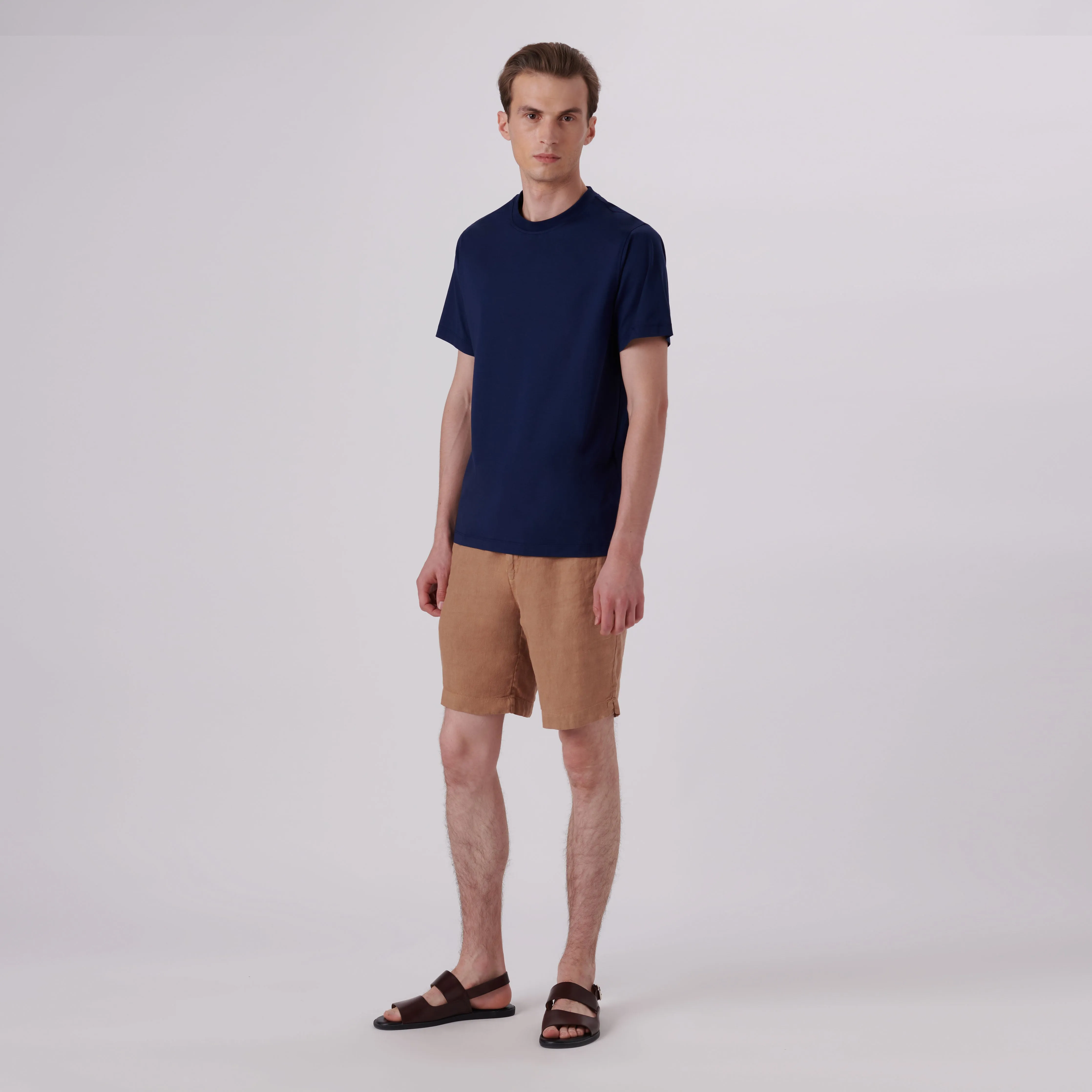 Rufus Solid OoohCotton Short Sleeve Crew sold by Bugatchi product image thumbnail 5