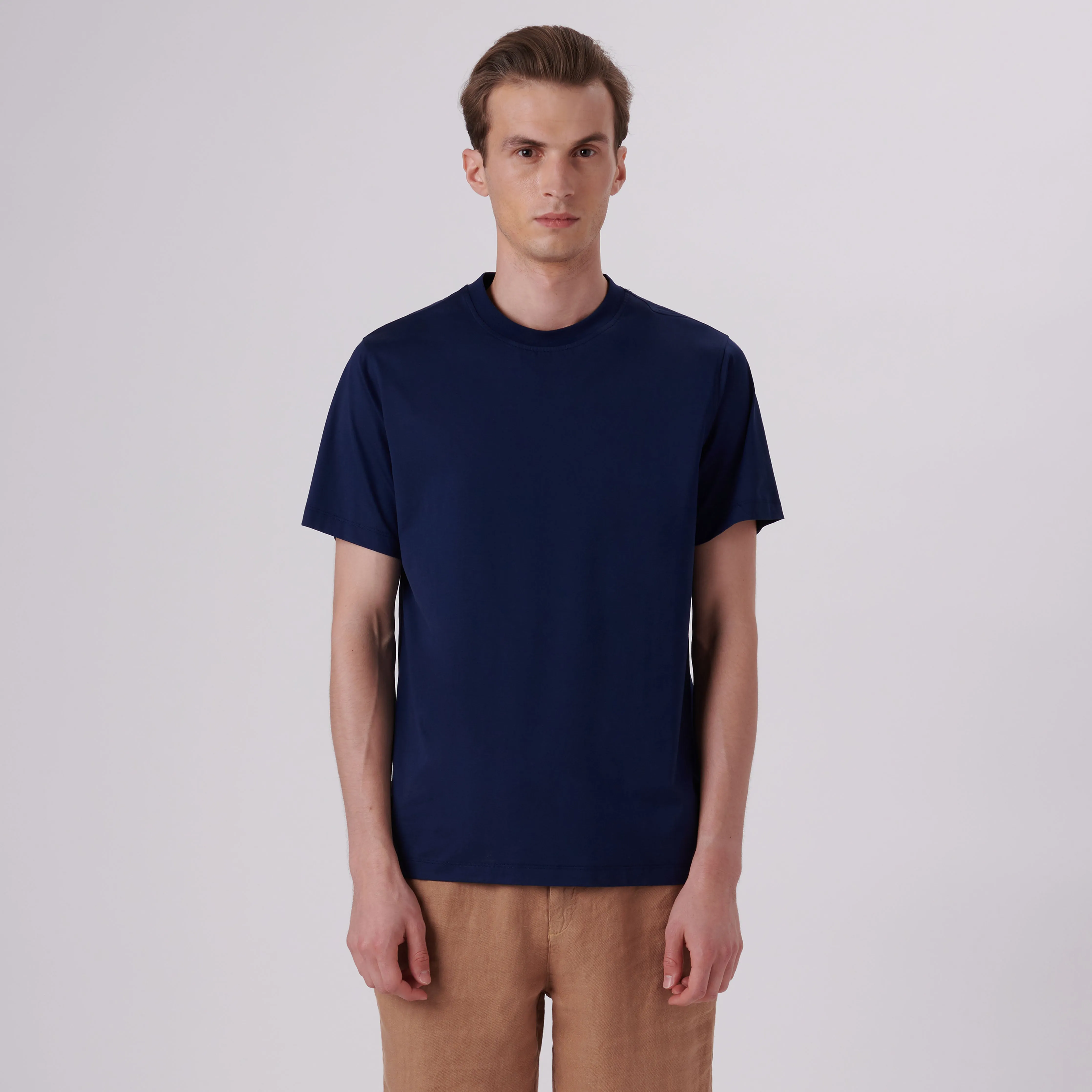 Rufus Solid OoohCotton Short Sleeve Crew sold by Bugatchi product image thumbnail 2