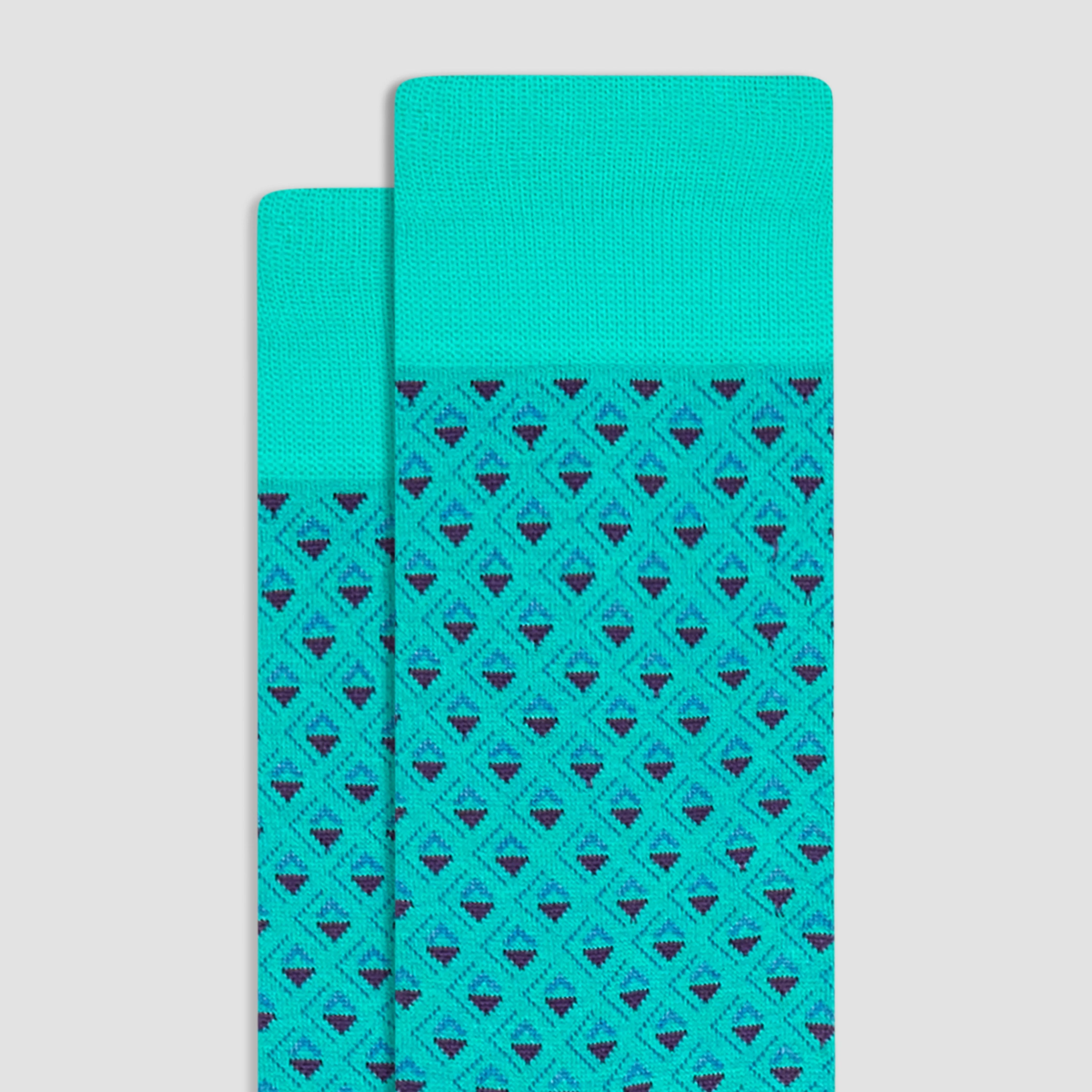 Geometric Mid-Calf Socks sold by Bugatchi product image thumbnail 2