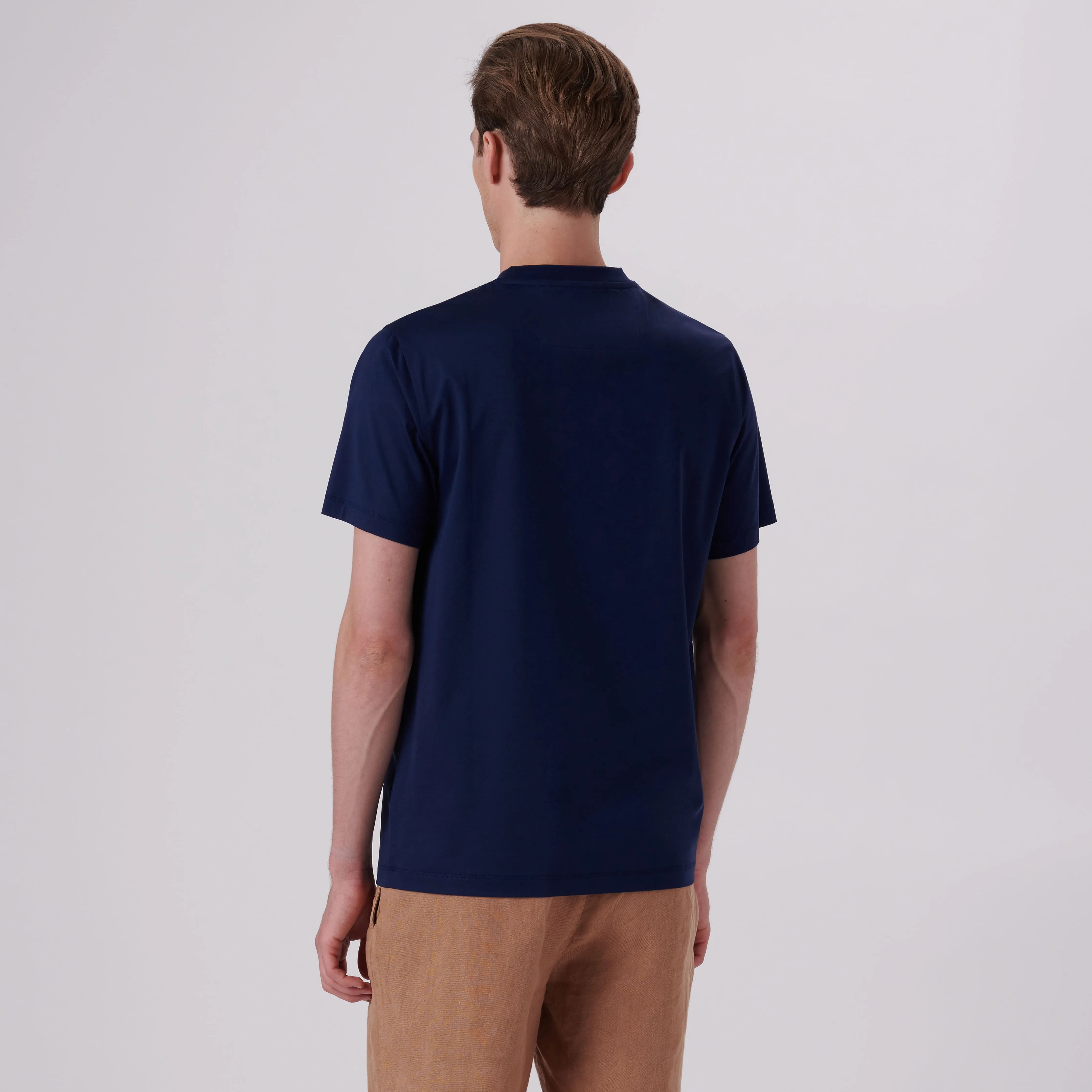 Rufus Solid OoohCotton Short Sleeve Crew sold by Bugatchi product image thumbnail 4