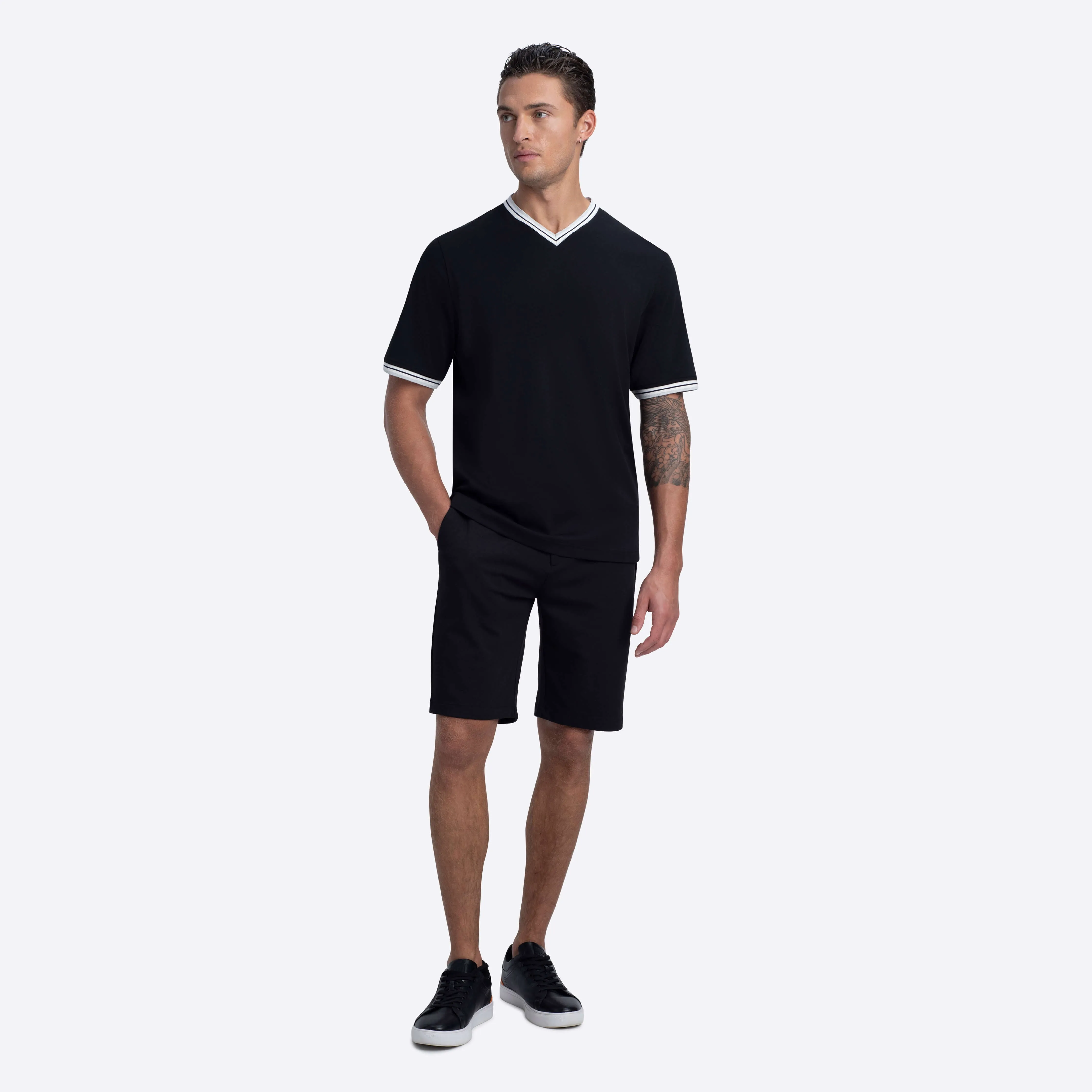 Short Sleeve V-Neck Shirt sold by Bugatchi product image thumbnail 5