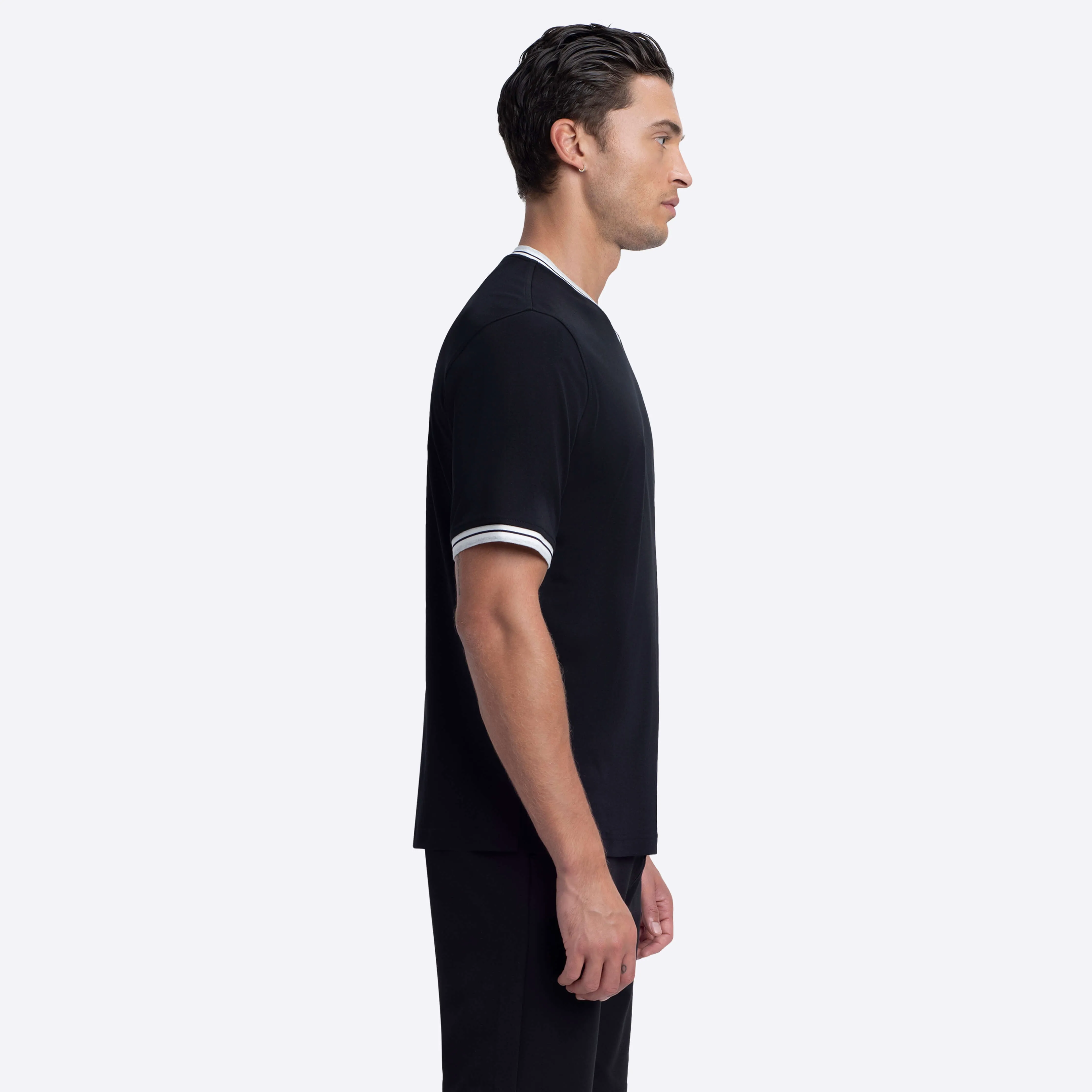 Short Sleeve V-Neck Shirt sold by Bugatchi product image thumbnail 3