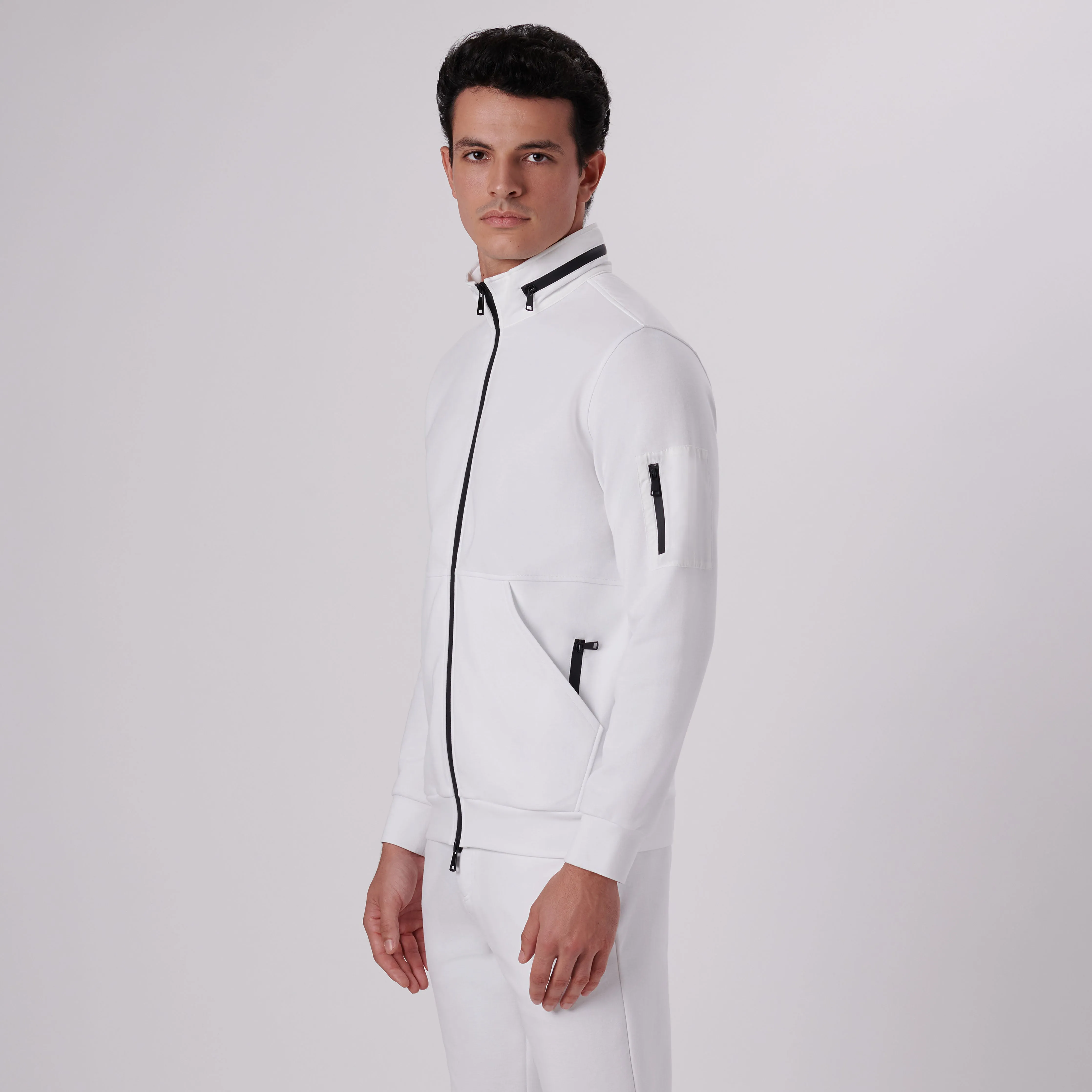 Mock Neck Jacket With Stow-Away Hood sold by Bugatchi product image thumbnail 3