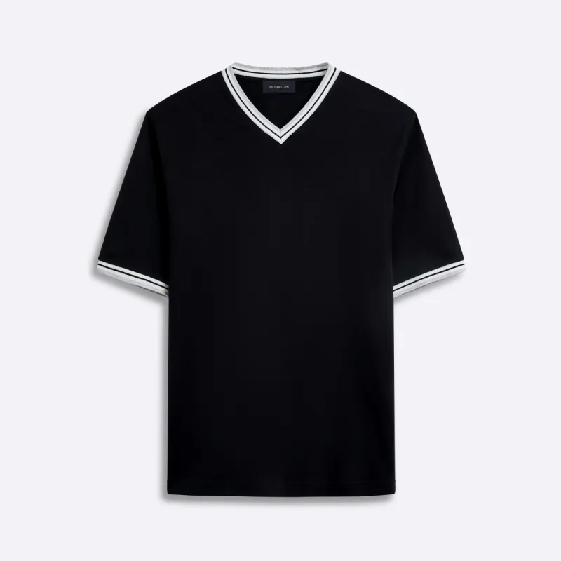 Short Sleeve V-Neck Shirt sold by Bugatchi