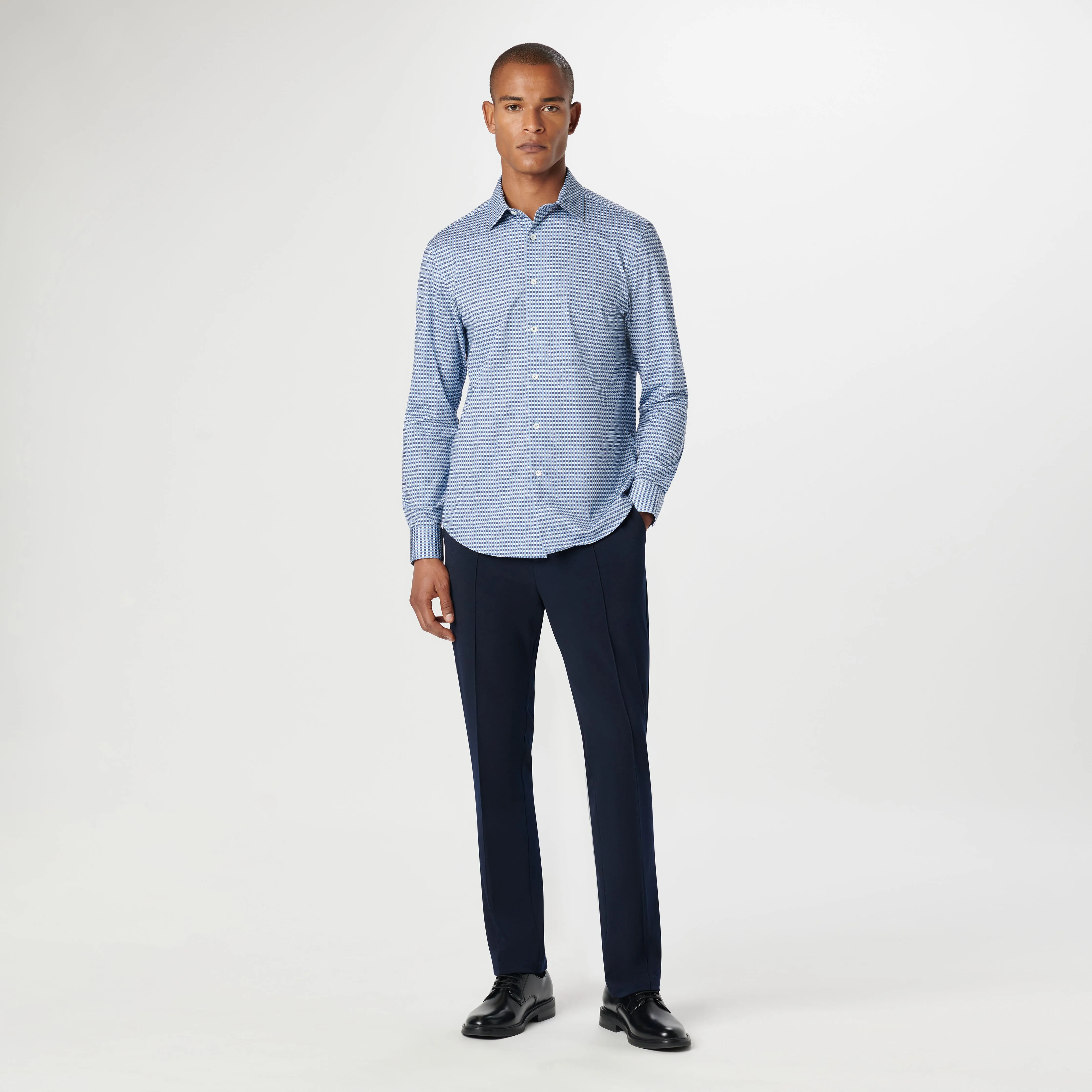 James Asymmetric Check OoohCotton Shirt sold by Bugatchi product image thumbnail 5