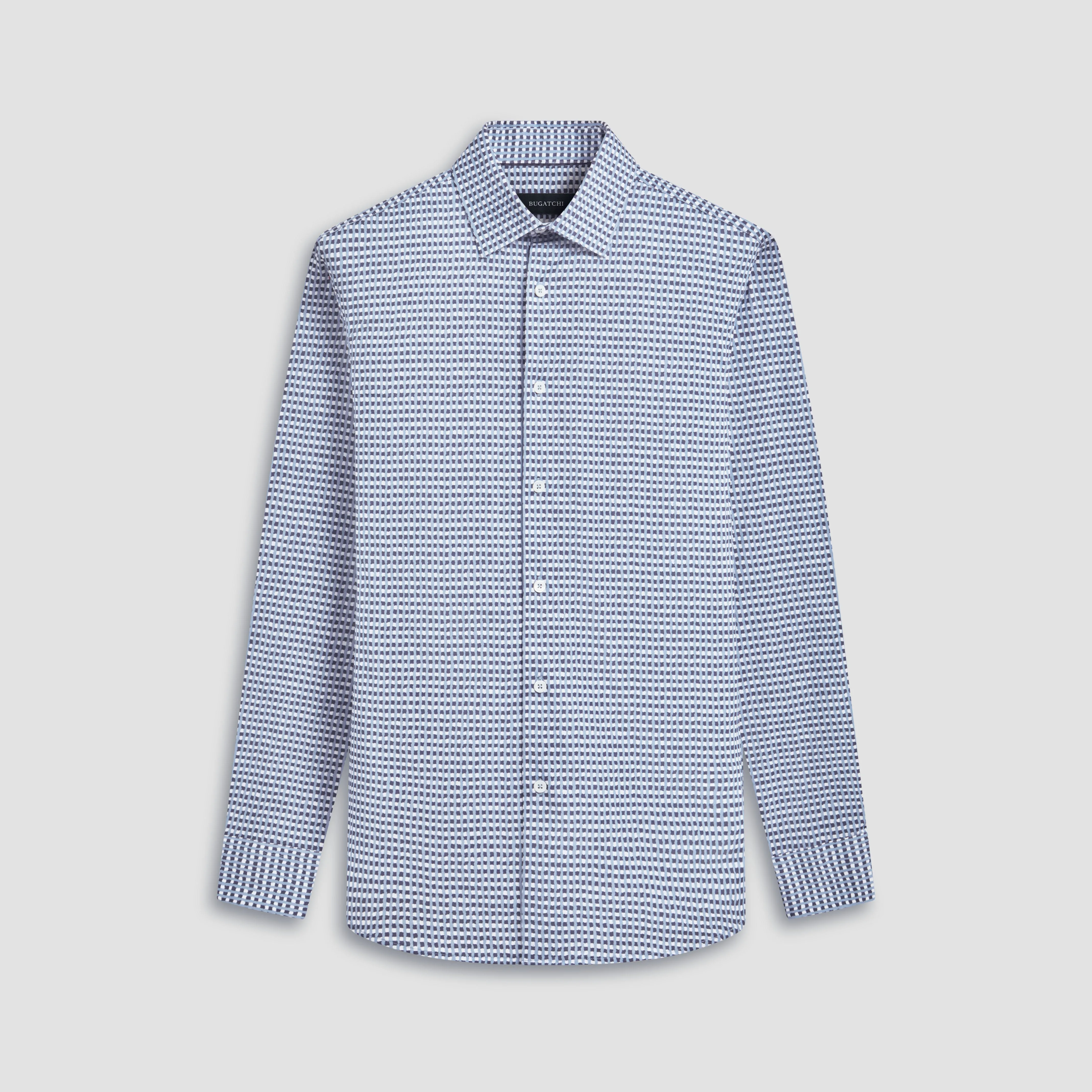 James Asymmetric Check OoohCotton Shirt sold by Bugatchi