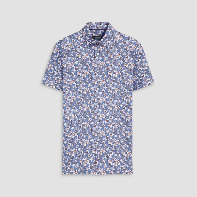 Milo Palm Trees Print OoohCotton Short Sleeve Shirt sold by Bugatchi