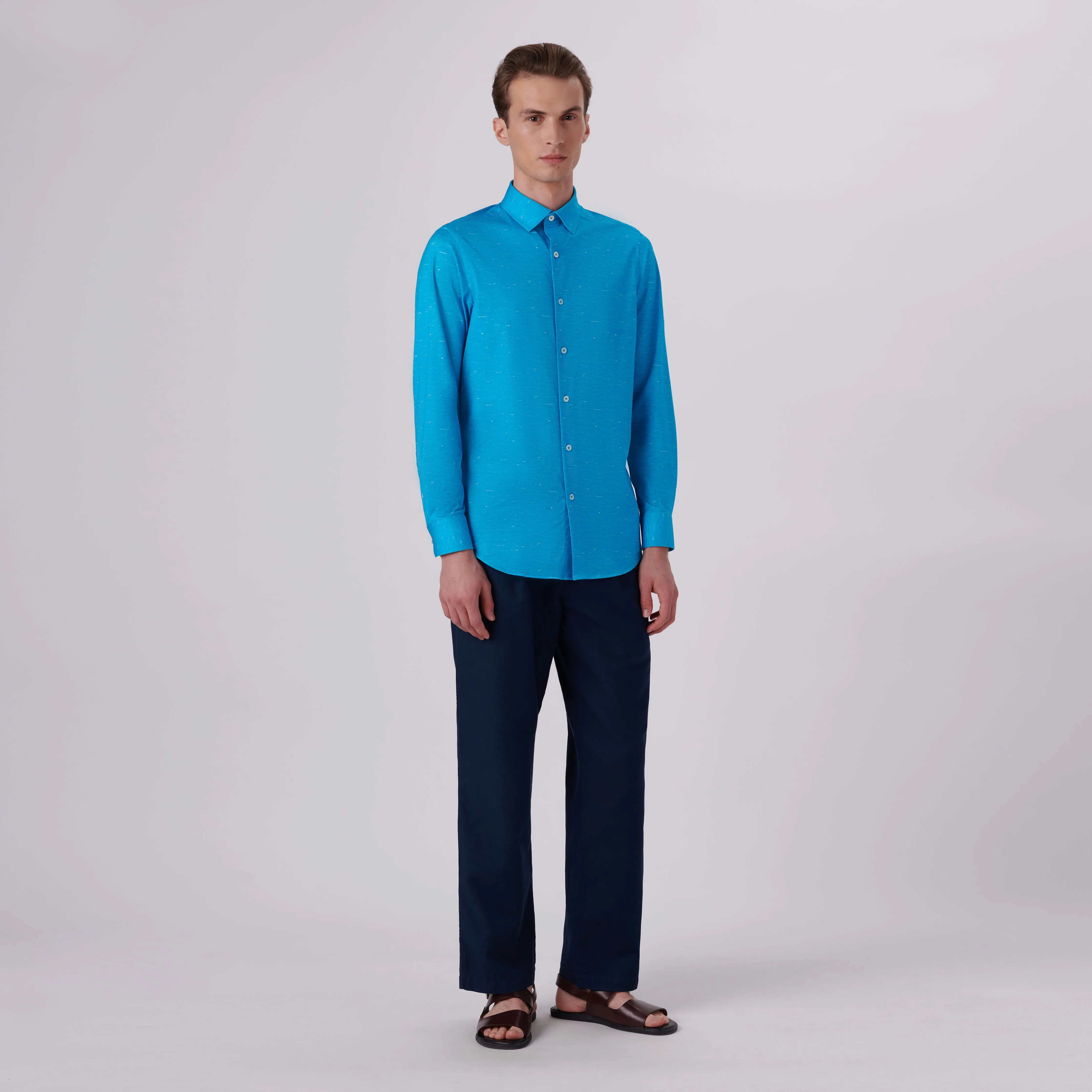 James Heather Print OoohCotton Shirt sold by Bugatchi product image thumbnail 5