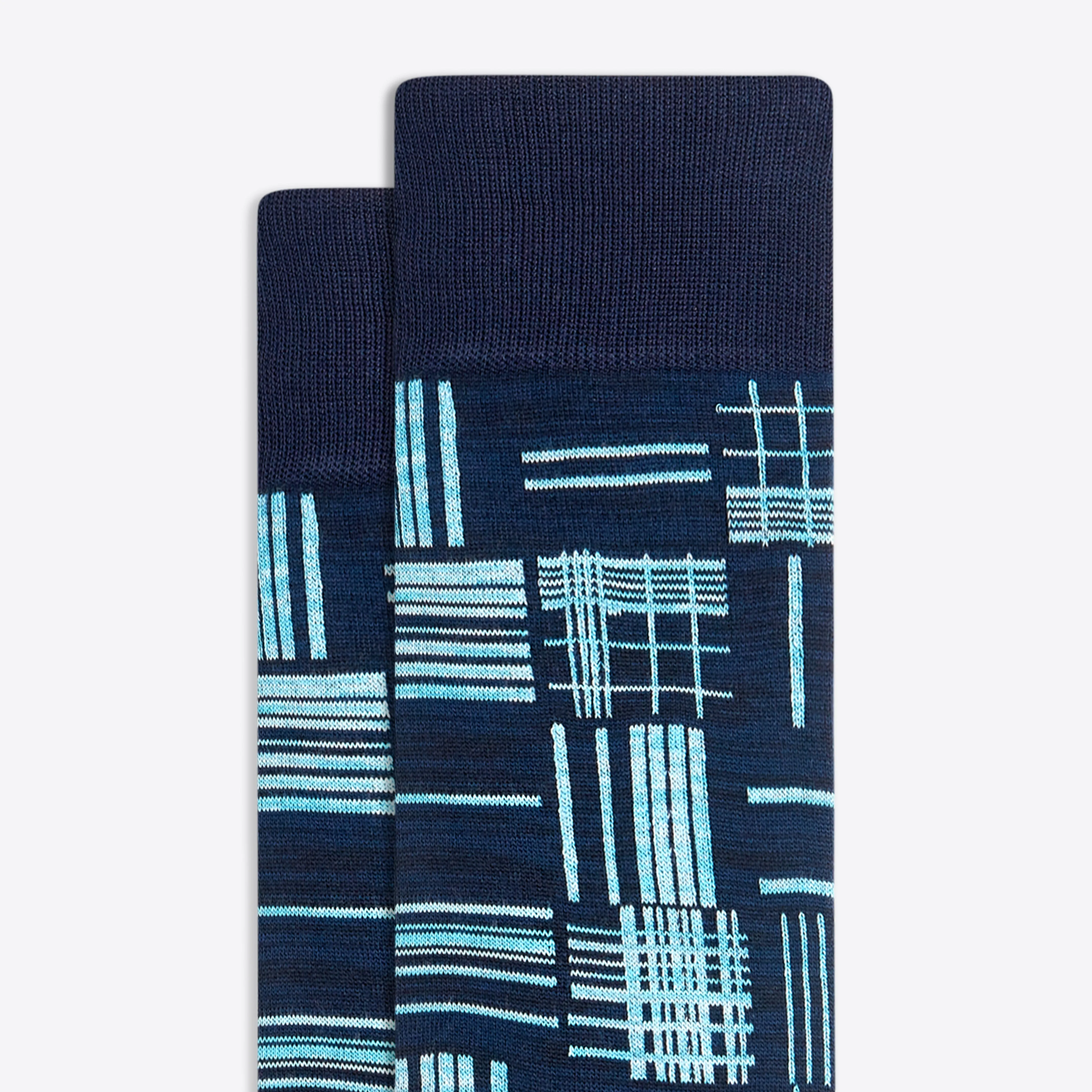 Checks and Stripes Mid-Calf Socks sold by Bugatchi product image thumbnail 2