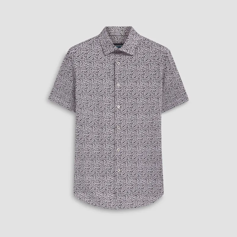 Miles Abstract Print OoohCotton Short Sleeve Shirt sold by Bugatchi