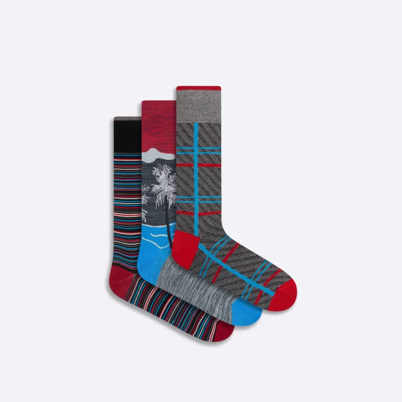Three-Pair Assorted Sock Box sold by Bugatchi