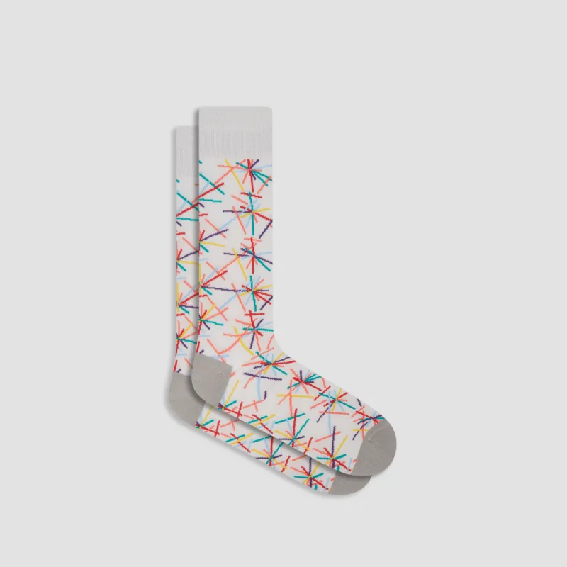 Abstract Mid-Calf Socks sold by Bugatchi