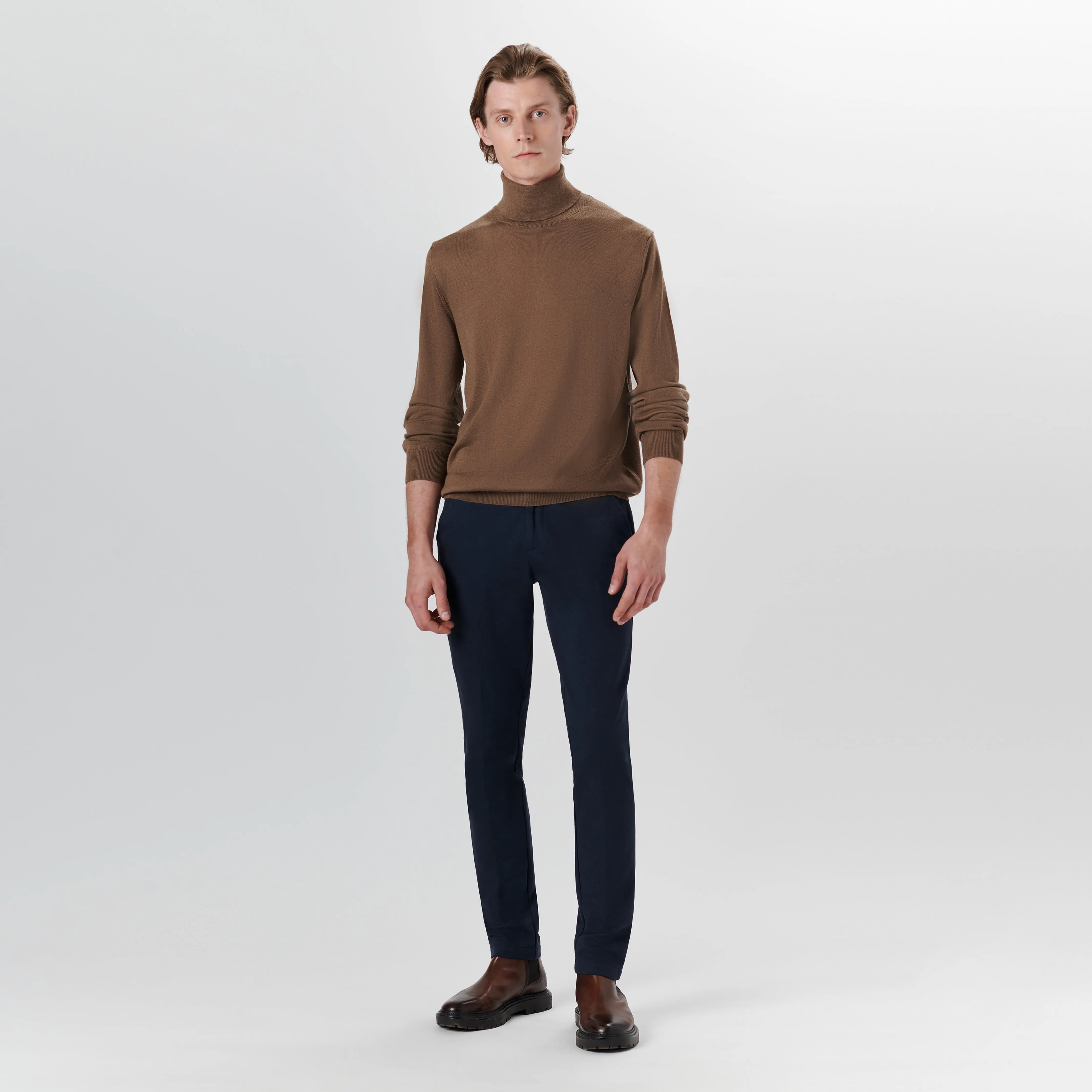 Super Merino Turtle Neck Solid Sweater sold by Bugatchi product image thumbnail 5