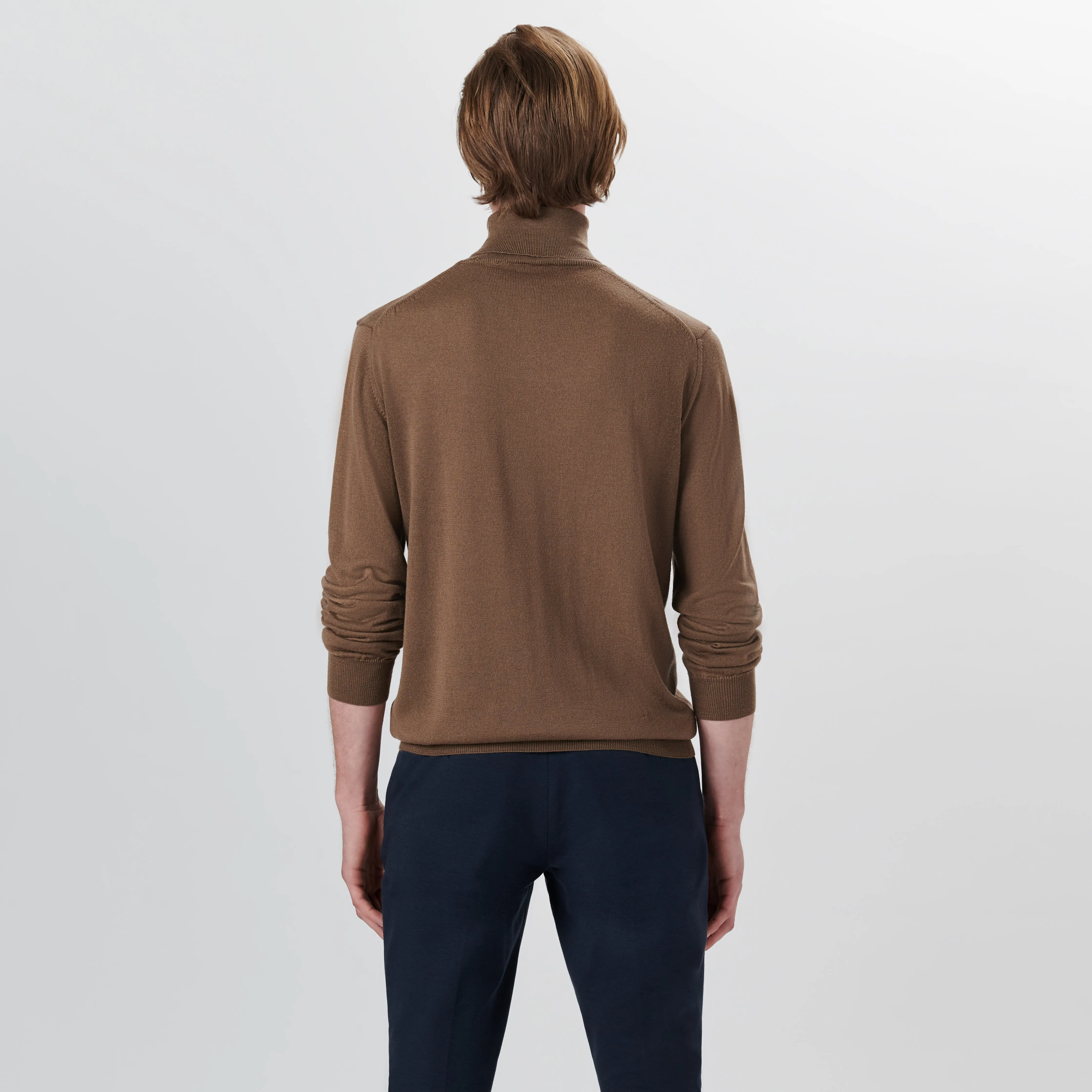 Super Merino Turtle Neck Solid Sweater sold by Bugatchi product image thumbnail 4
