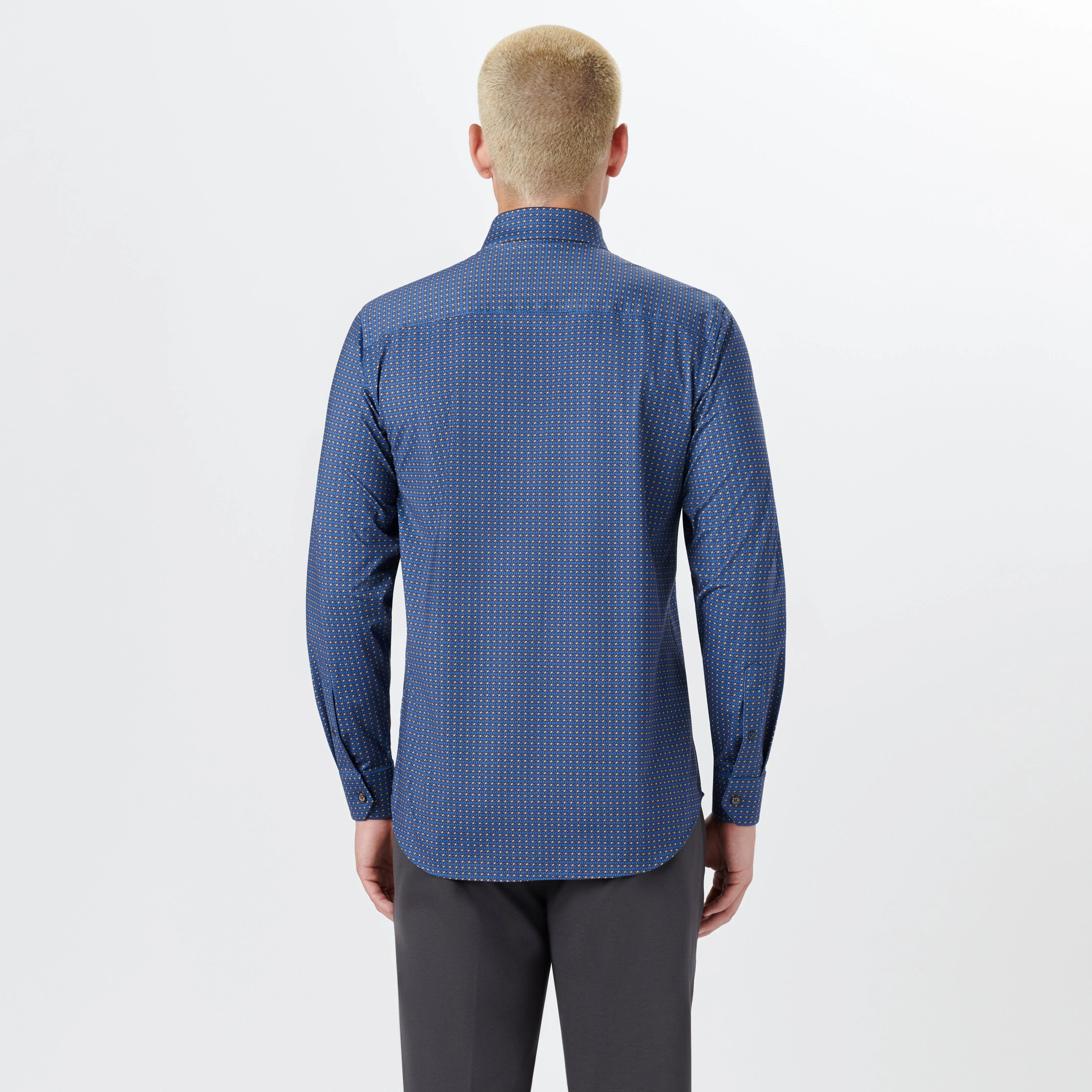 JAMES Geometric Print OoohCotton Shirt sold by Bugatchi product image thumbnail 4