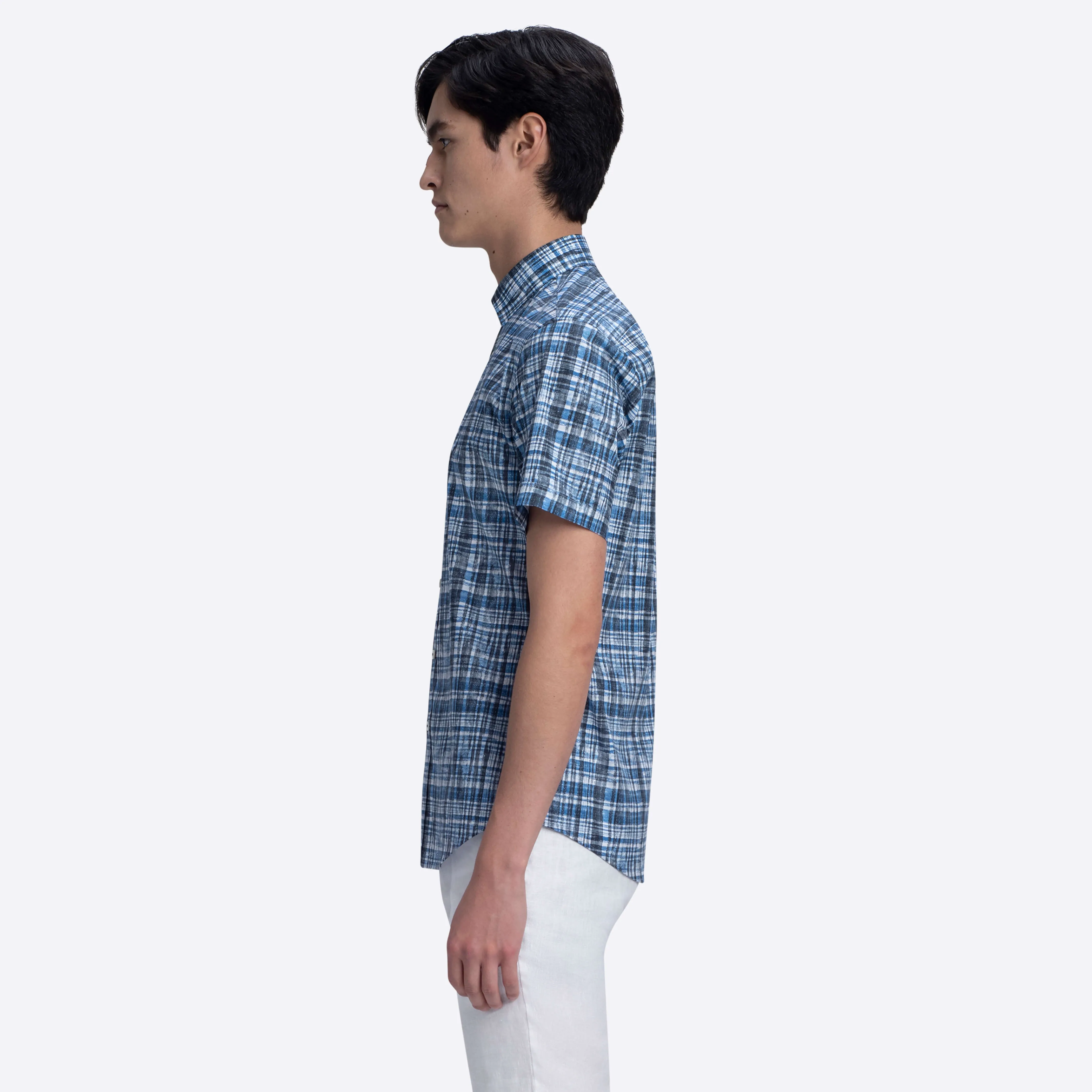 ORSON Madras Print Short Sleeve Shirt sold by Bugatchi product image thumbnail 3