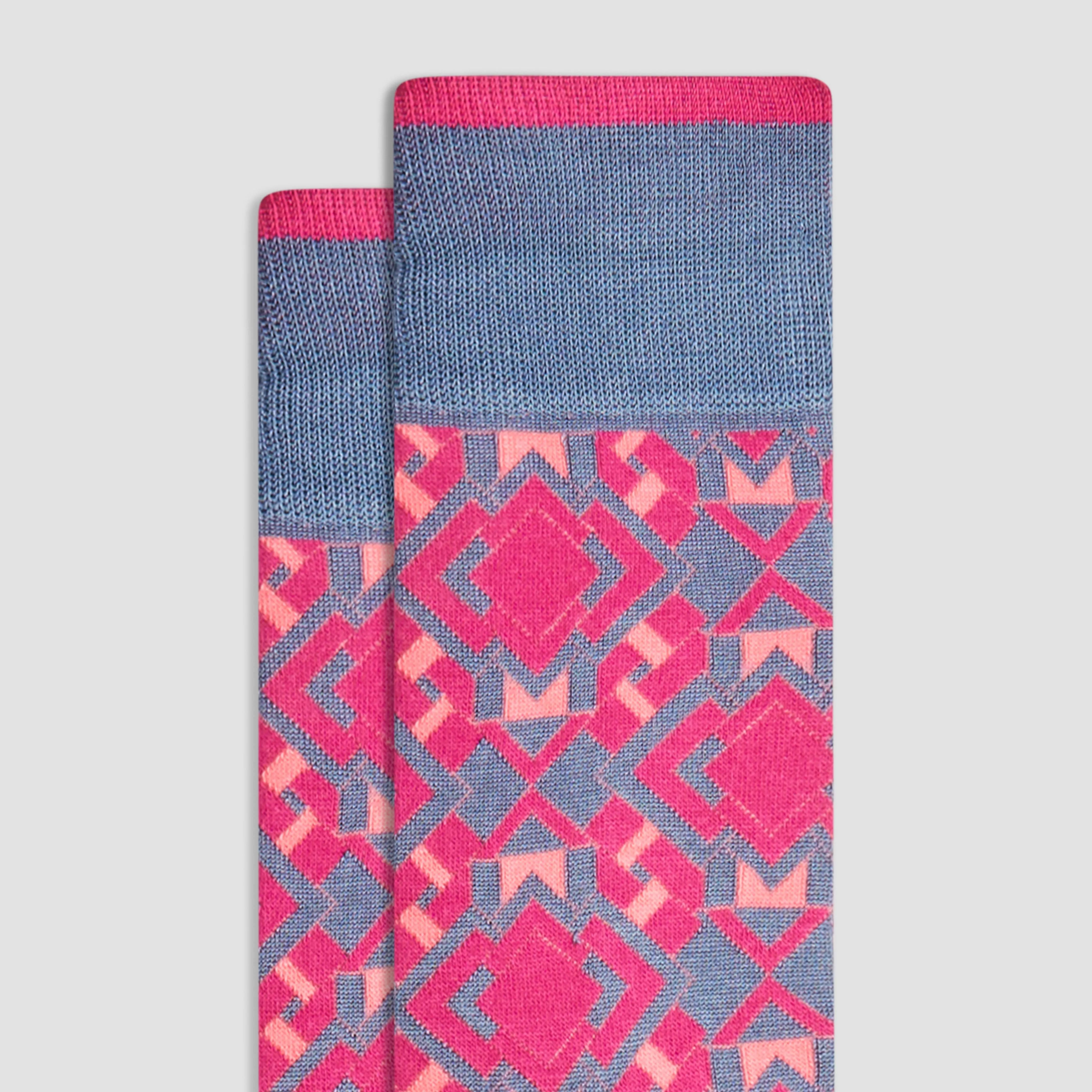 Geometric Mid-Calf Socks sold by Bugatchi product image thumbnail 2
