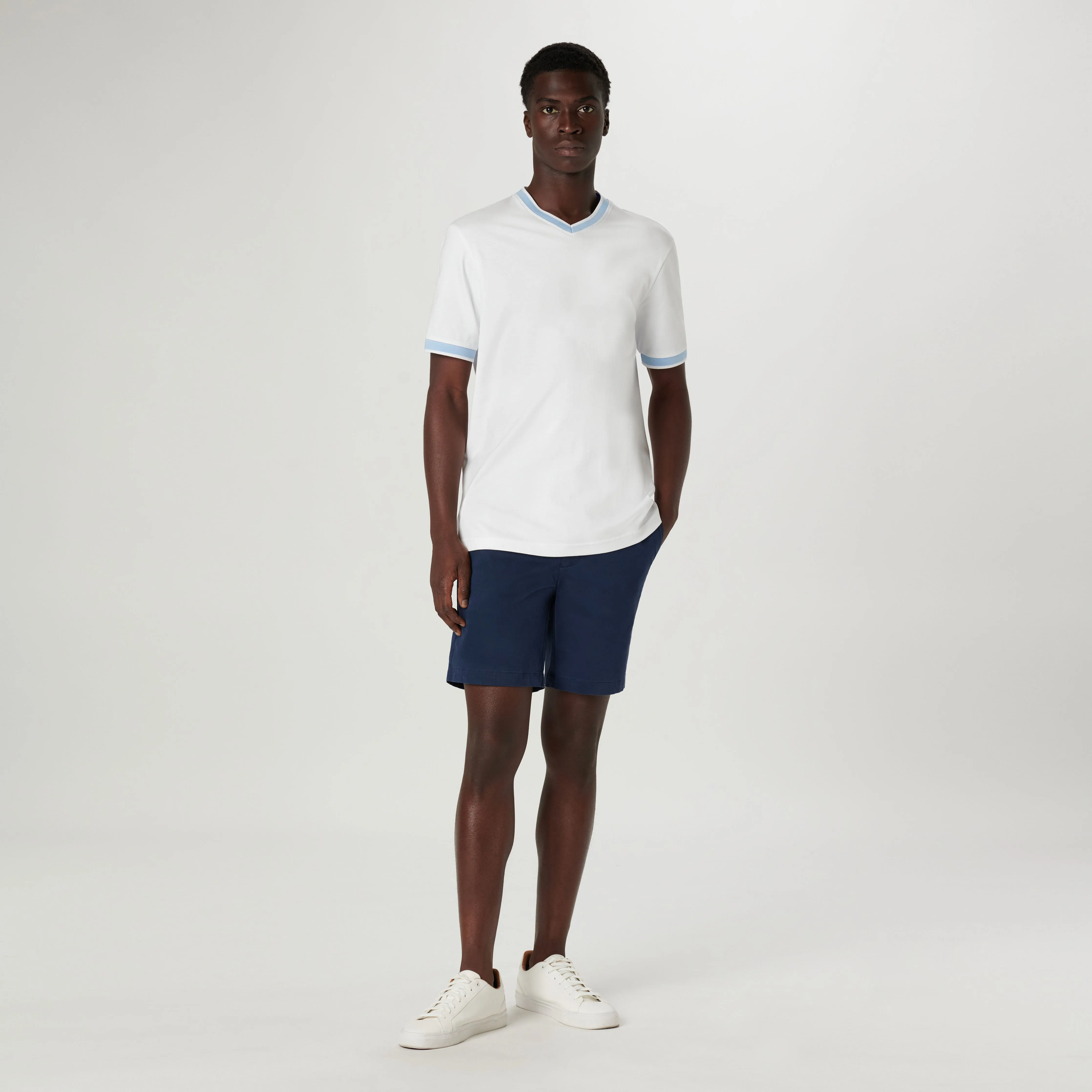 High V-Neck Pima T-Shirt sold by Bugatchi product image thumbnail 5