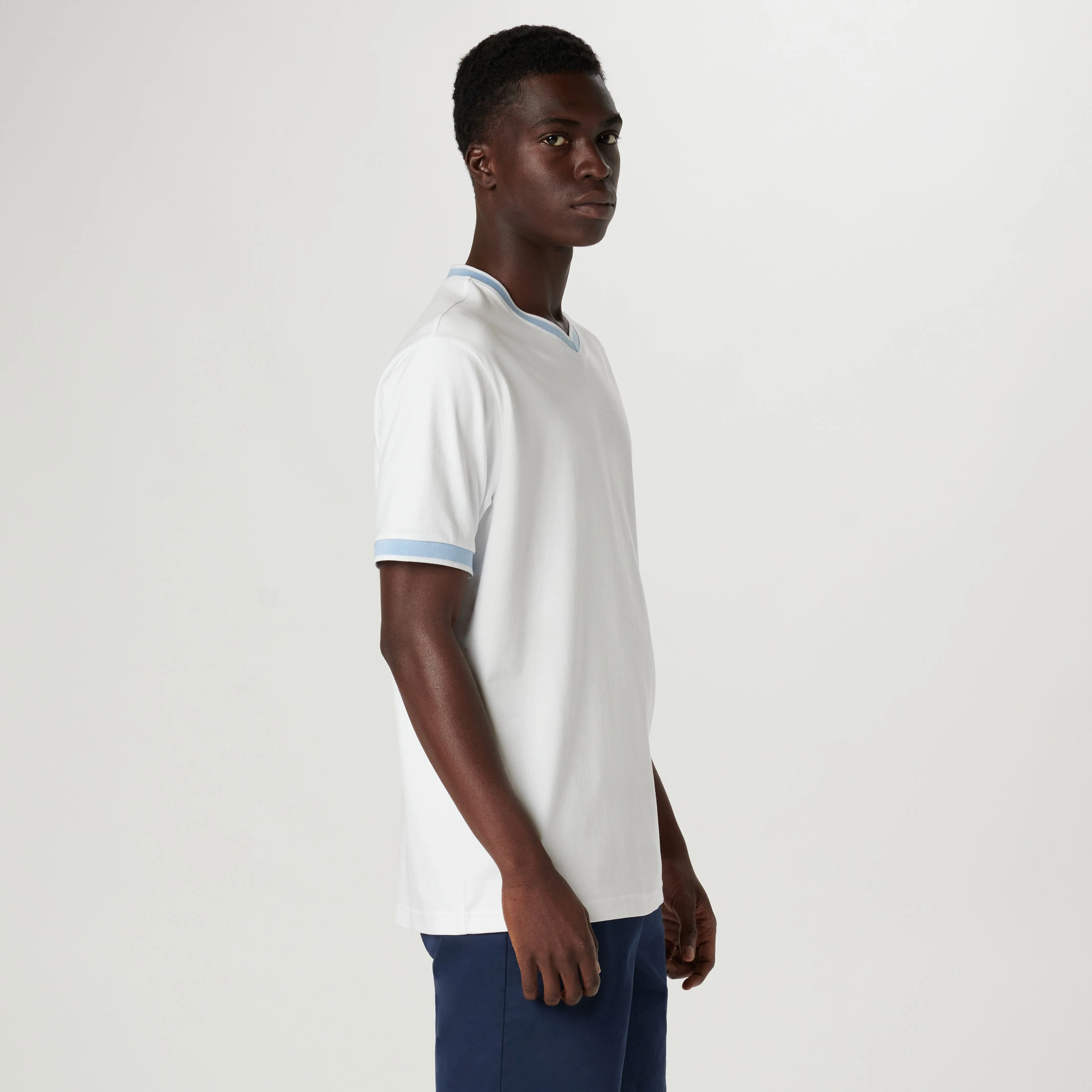 High V-Neck Pima T-Shirt sold by Bugatchi product image thumbnail 3