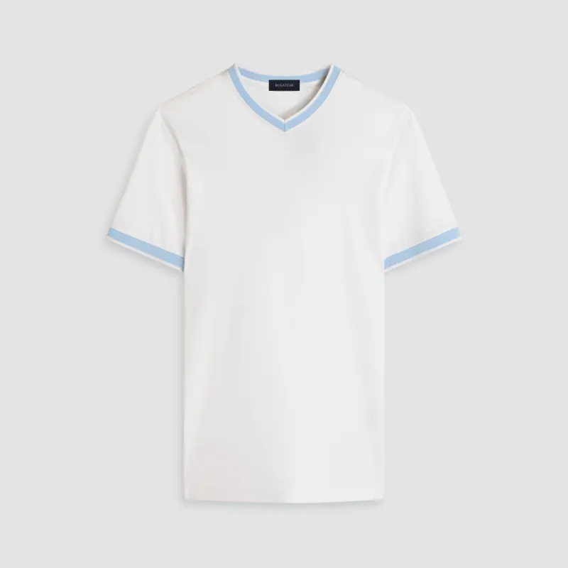 High V-Neck Pima T-Shirt sold by Bugatchi