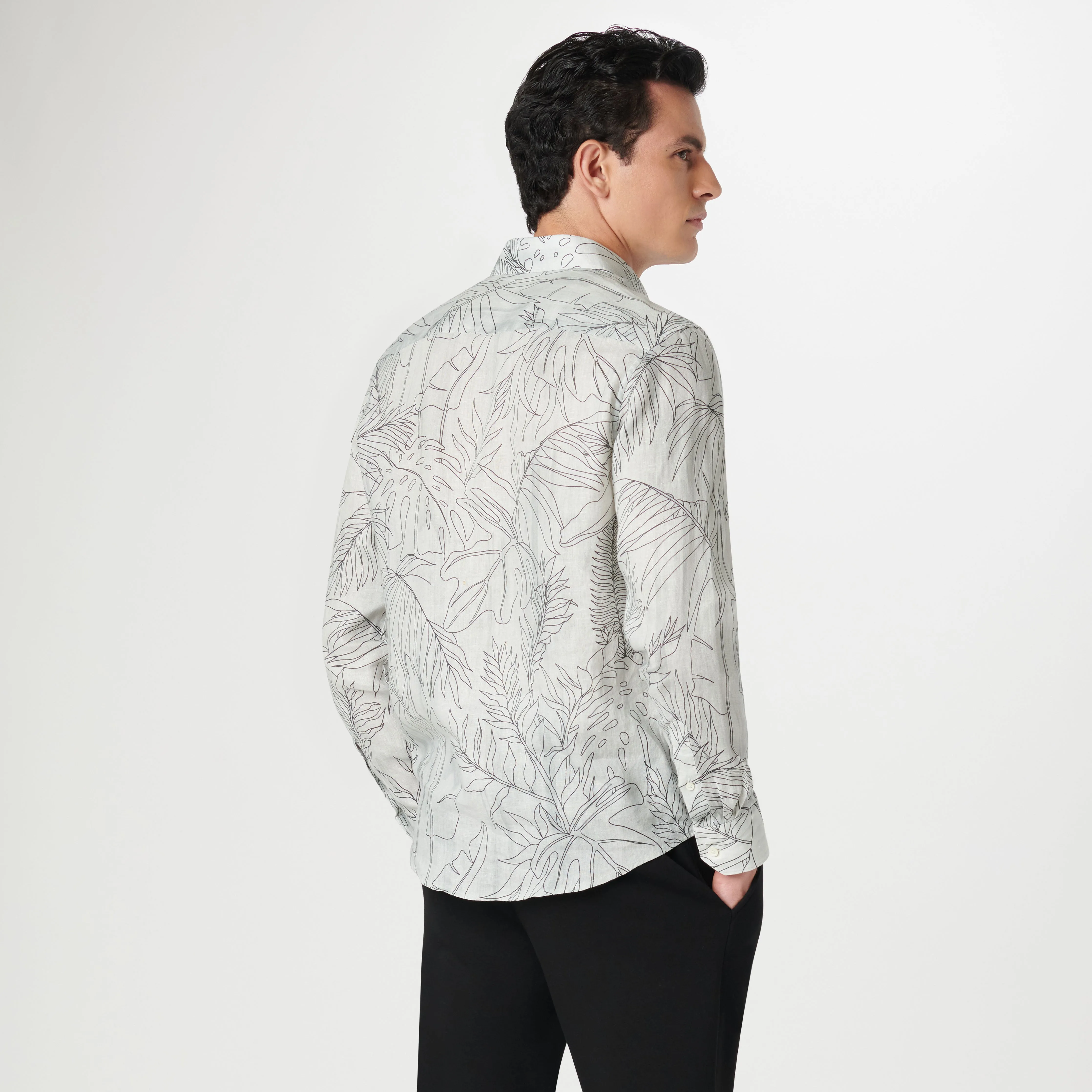 Axel Pencil Leaf Shirt sold by Bugatchi product image thumbnail 4