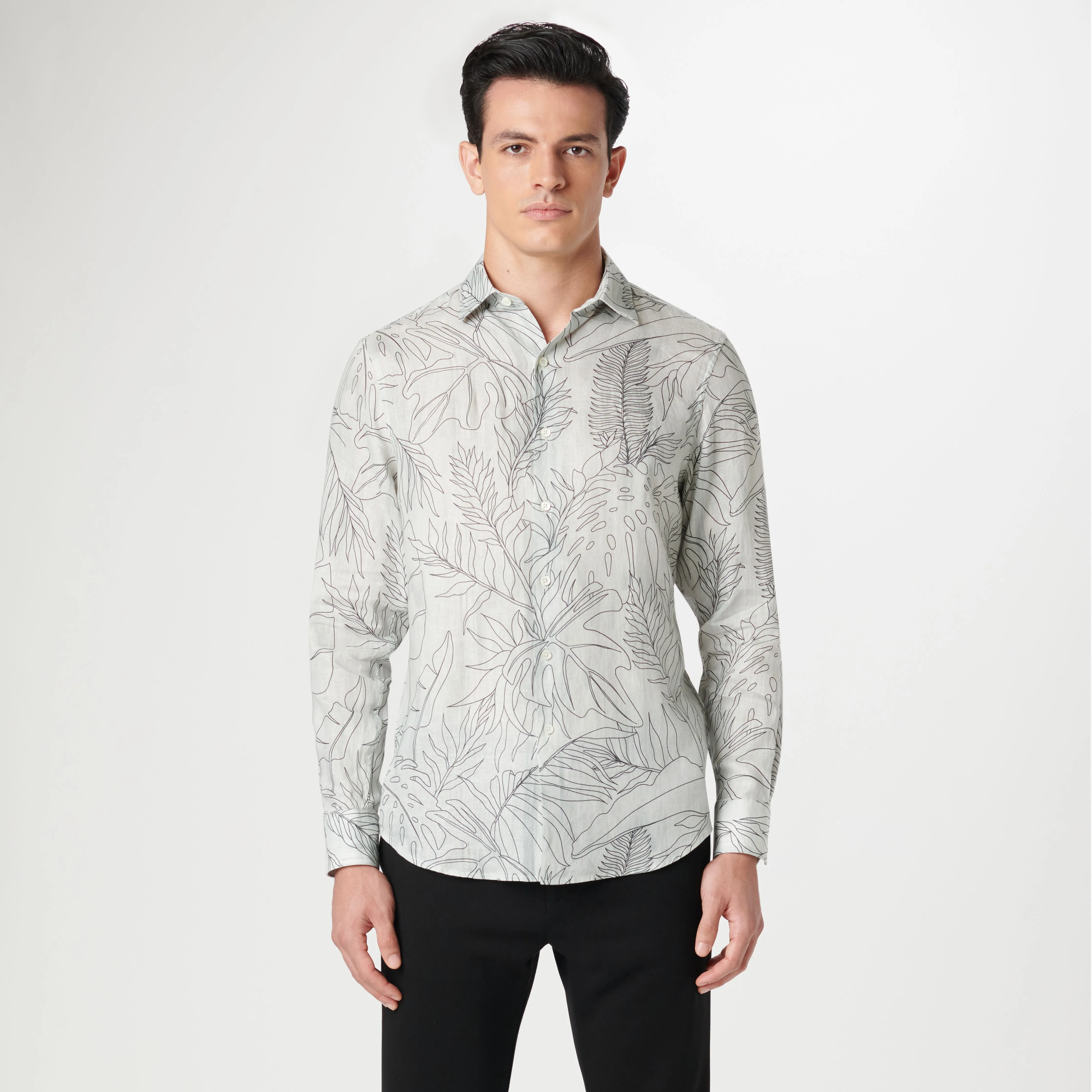 Axel Pencil Leaf Shirt sold by Bugatchi product image thumbnail 2