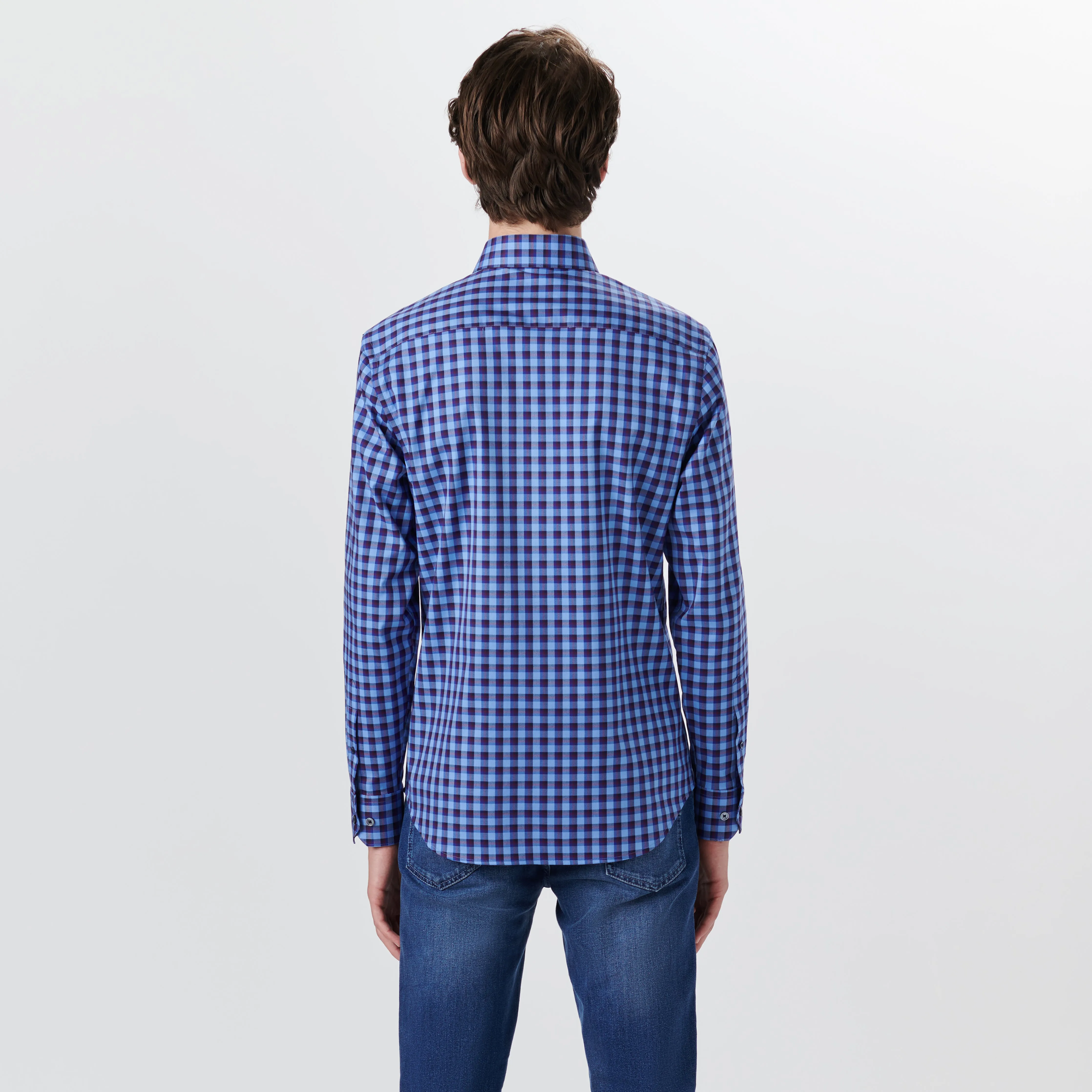 JULIAN Gingham Check Shirt sold by Bugatchi product image thumbnail 4