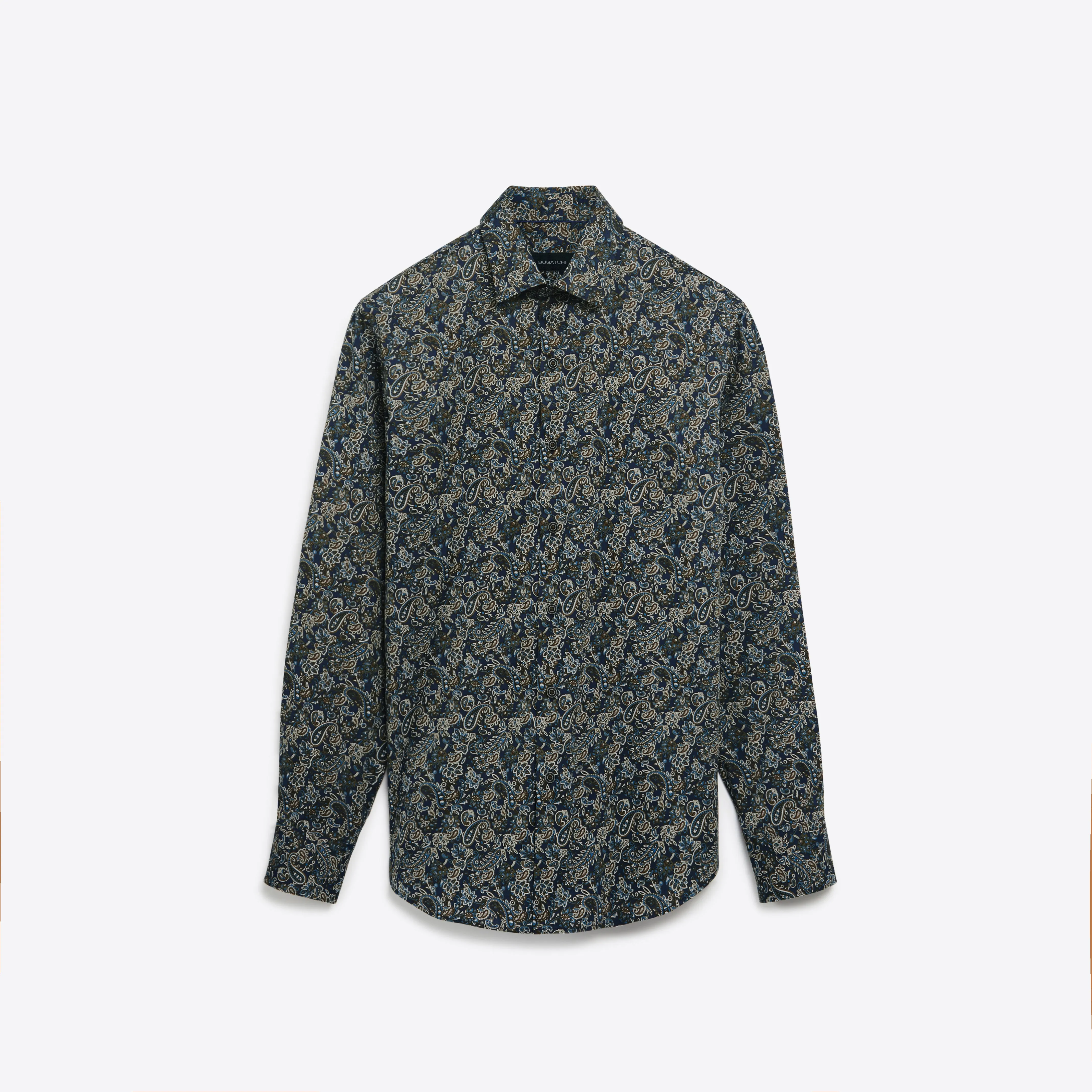Paisley Print COMFORT STRETCH Cotton Shirt sold by Bugatchi