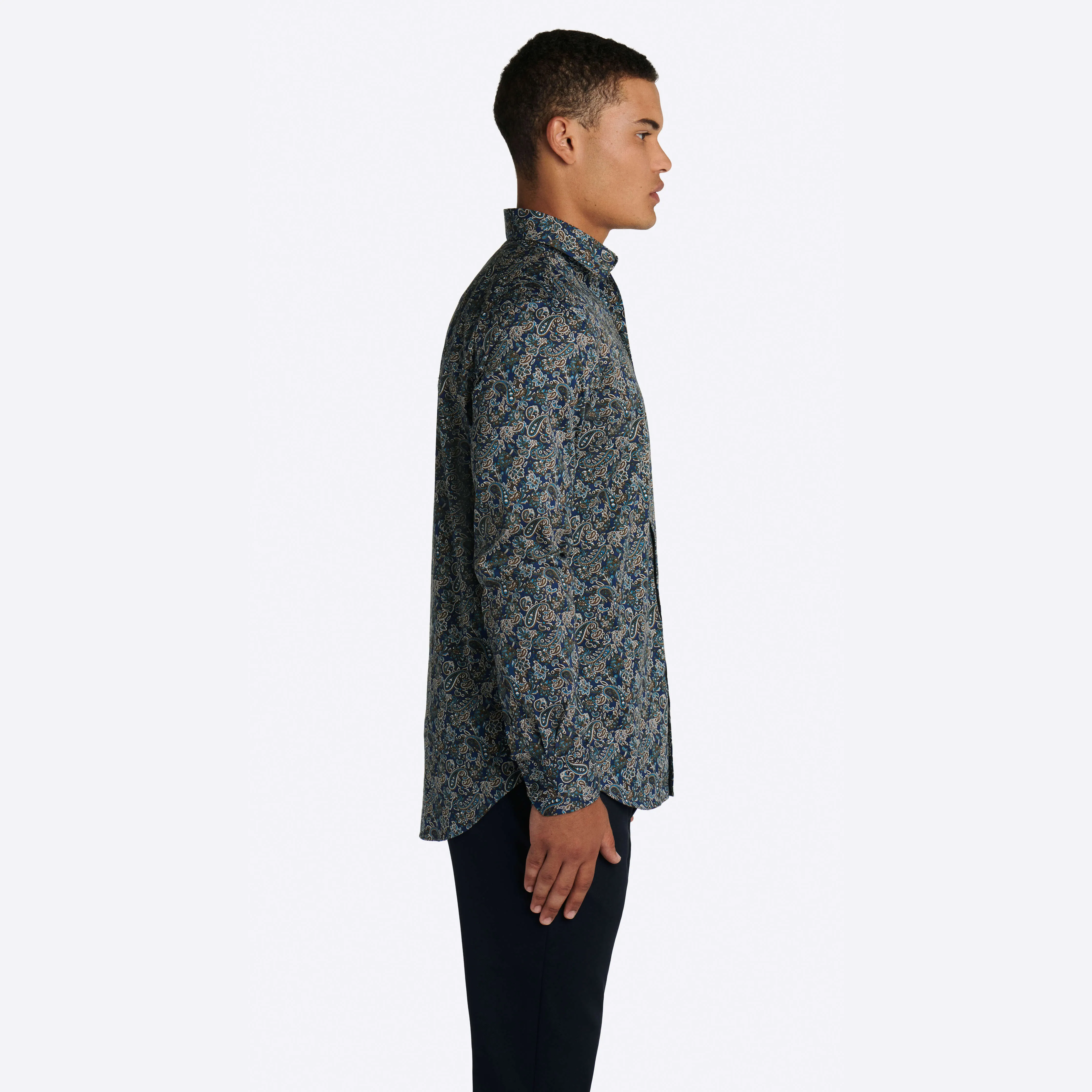 Paisley Print COMFORT STRETCH Cotton Shirt sold by Bugatchi product image thumbnail 4