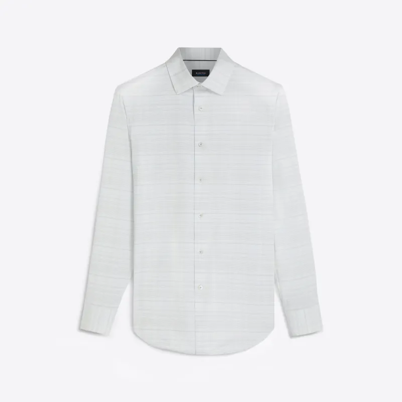 JAMES Hairline Stripe OoohCotton Shirt sold by Bugatchi