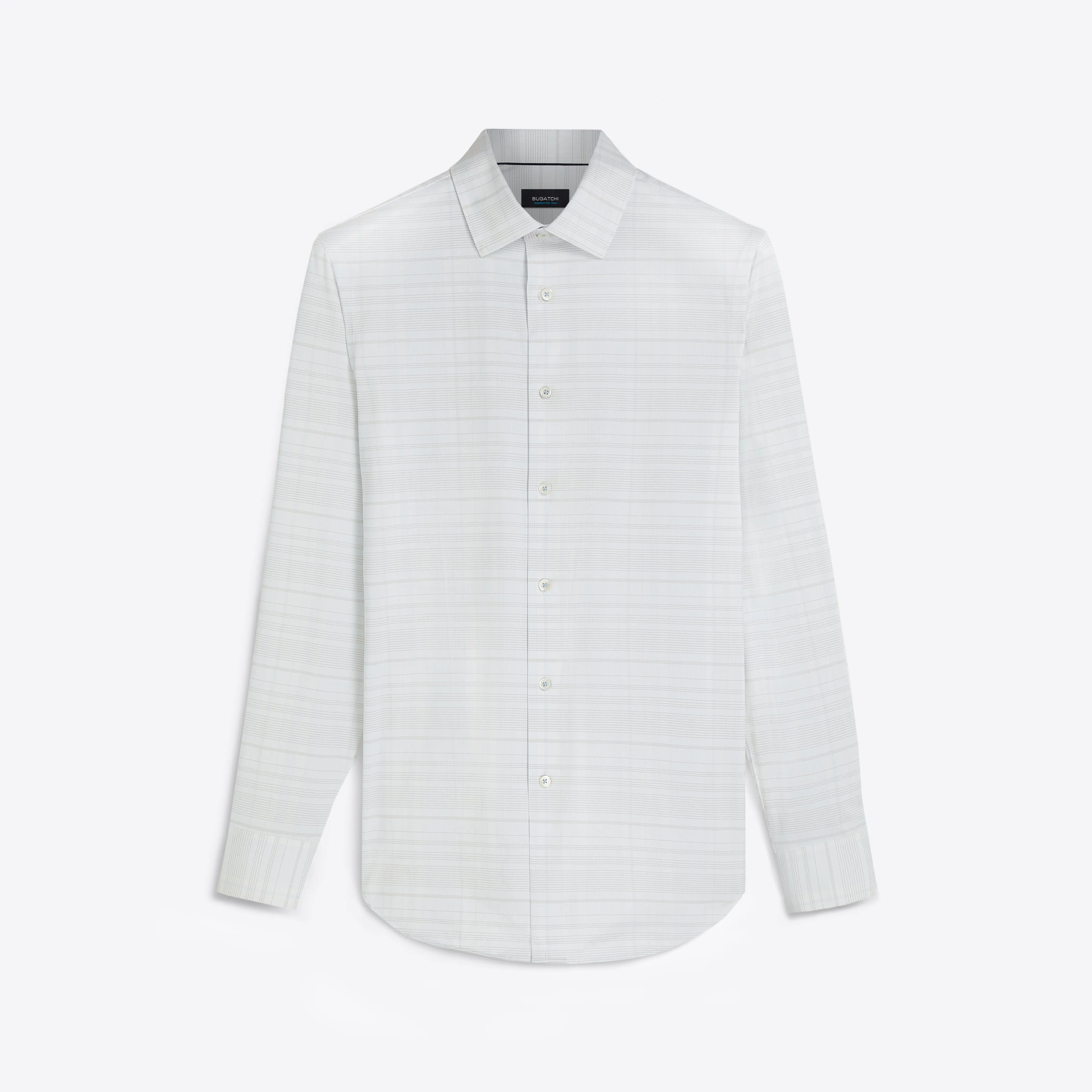 JAMES Hairline Stripe OoohCotton Shirt sold by Bugatchi