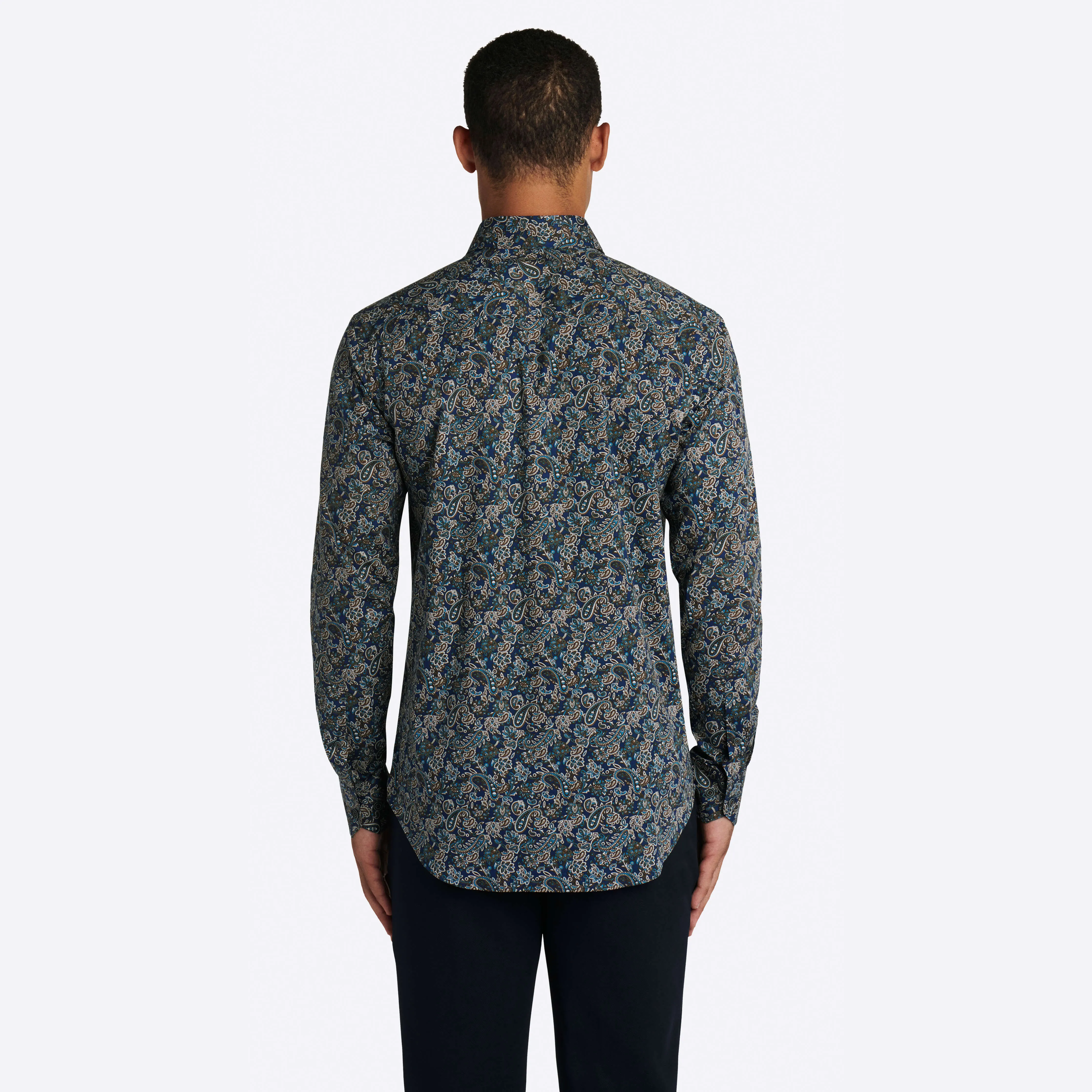Paisley Print COMFORT STRETCH Cotton Shirt sold by Bugatchi product image thumbnail 5