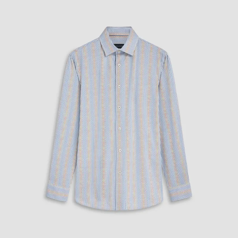 James Candy Stripe OoohCotton Shirt sold by Bugatchi