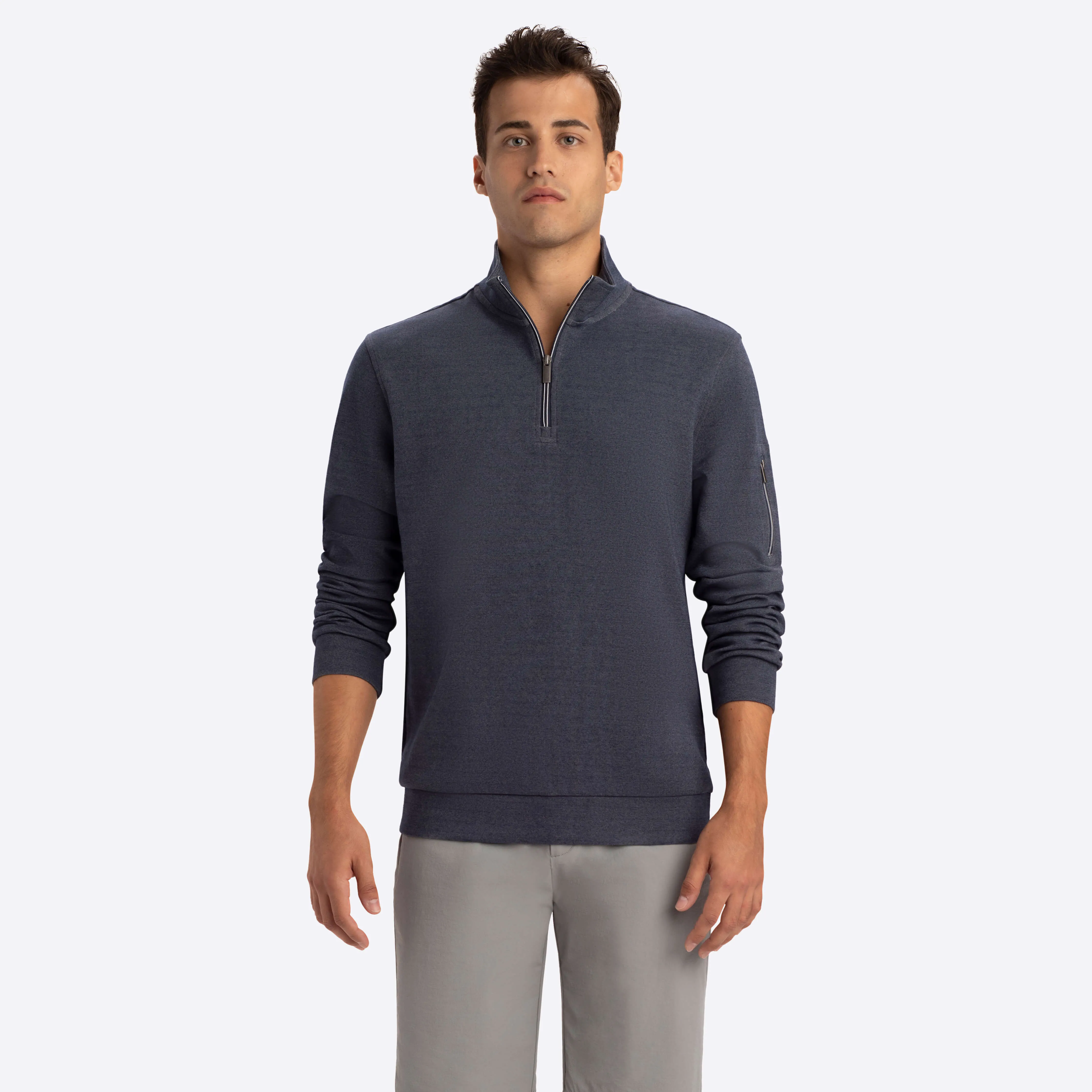 Quarter Zip Mock Neck sold by Bugatchi product image thumbnail 2