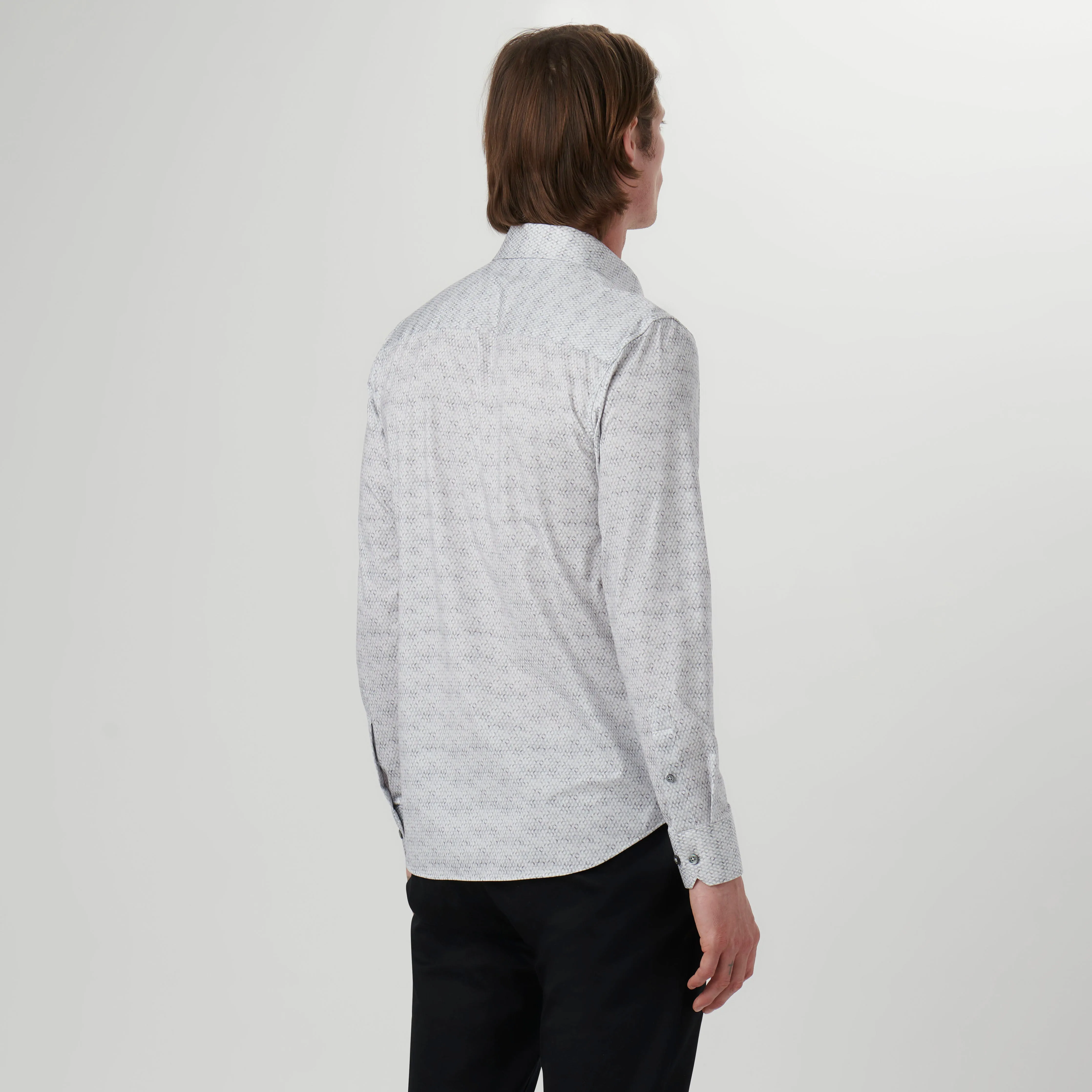 James Honeycomb Print OoohCotton Shirt sold by Bugatchi product image thumbnail 4
