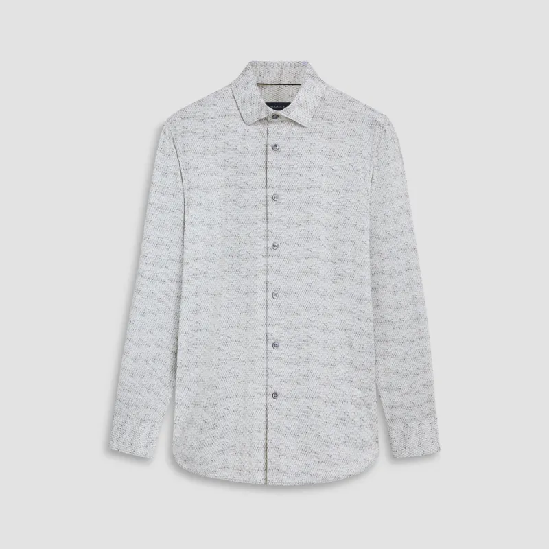James Honeycomb Print OoohCotton Shirt sold by Bugatchi