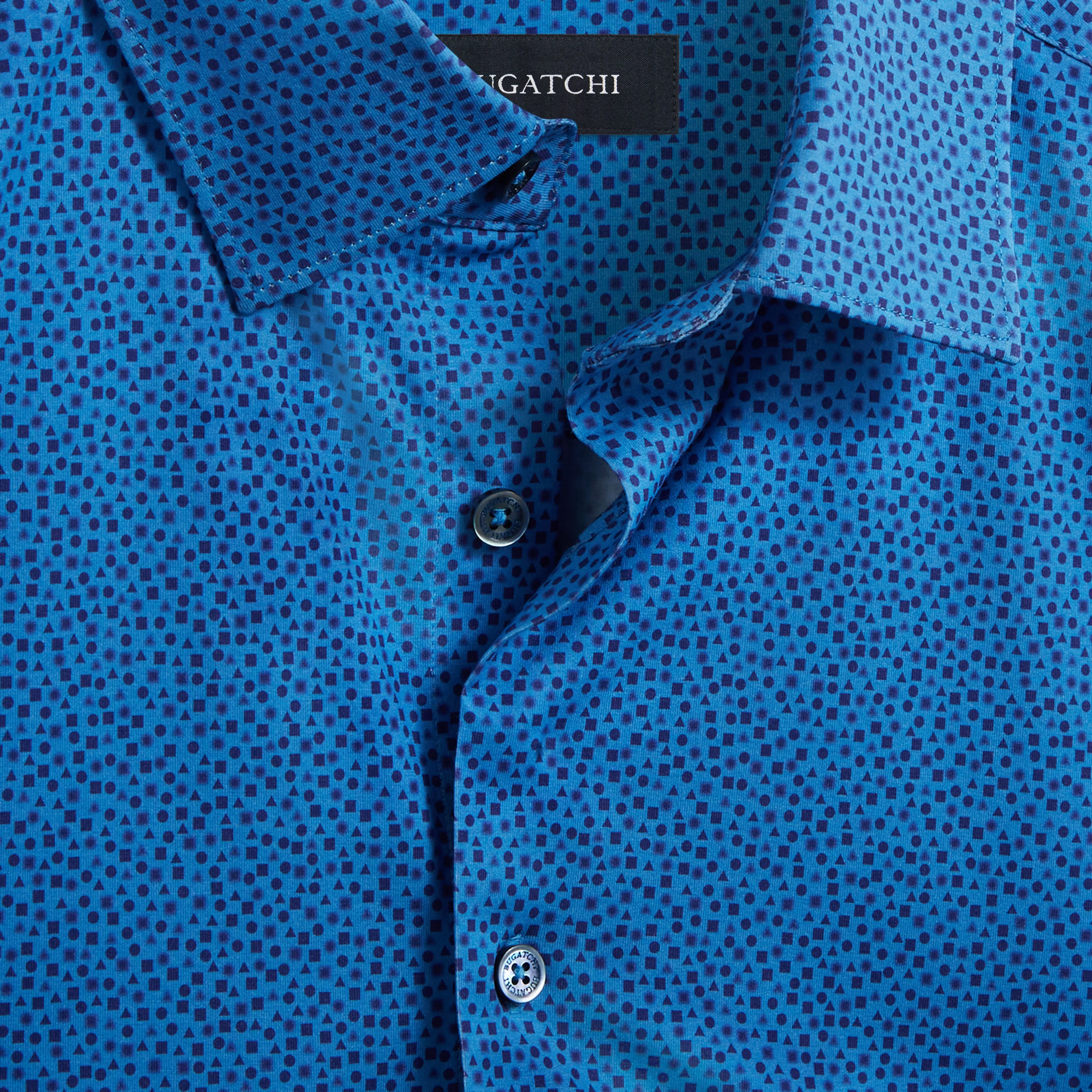 Milo Geometric OoohCotton Short Sleeve Shirt sold by Bugatchi product image thumbnail 2