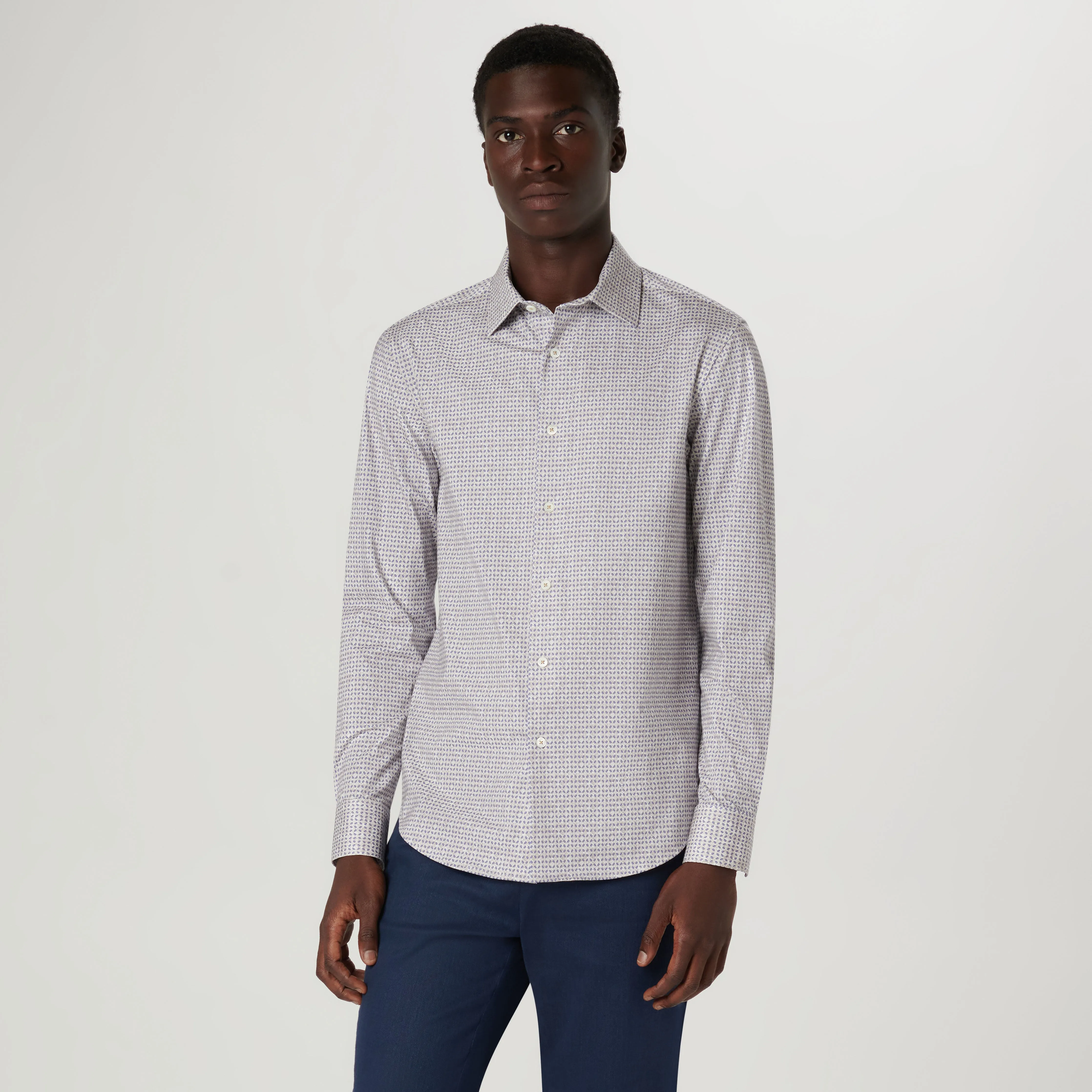 James Geometric OoohCotton Shirt sold by Bugatchi product image thumbnail 2