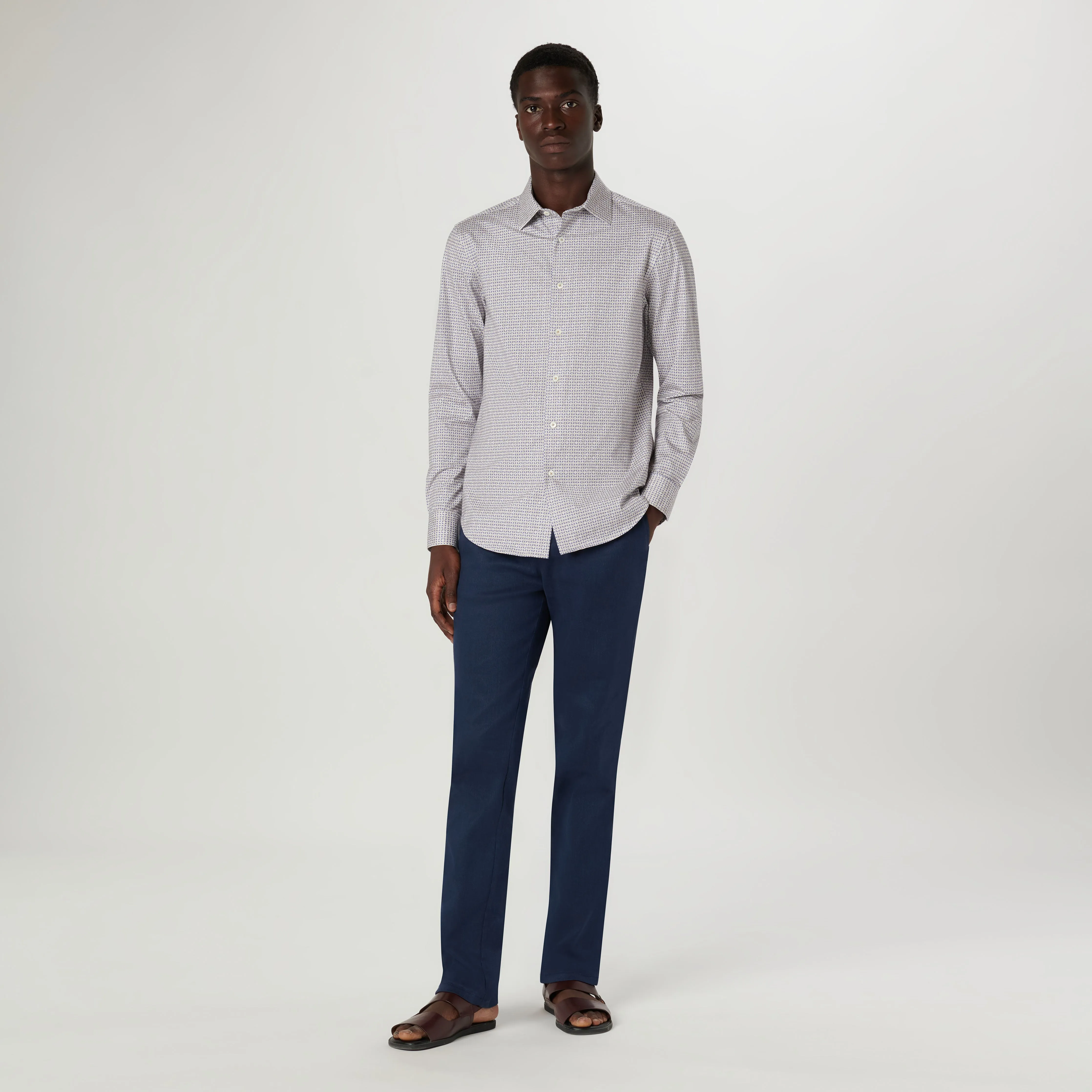 James Geometric OoohCotton Shirt sold by Bugatchi product image thumbnail 5
