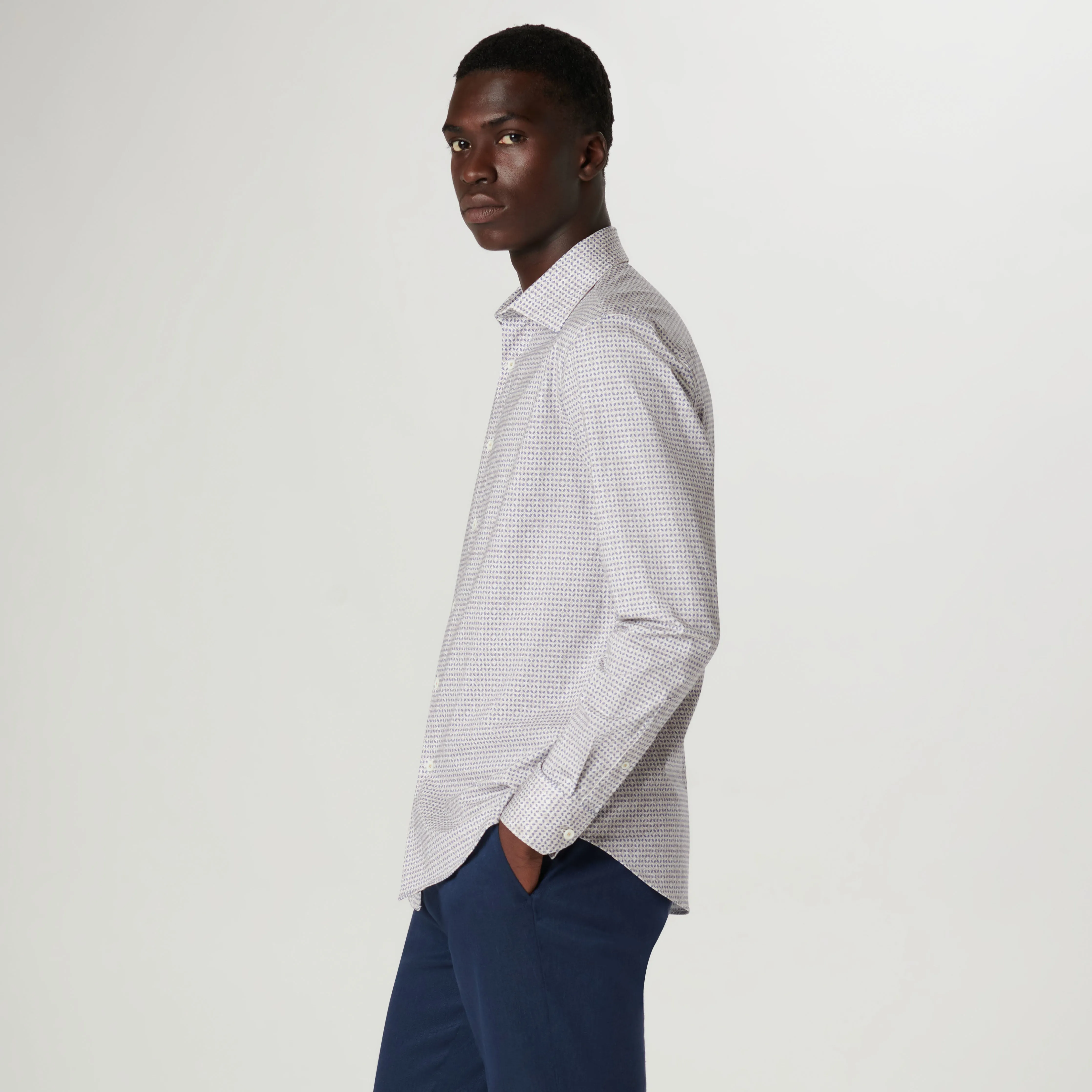 James Geometric OoohCotton Shirt sold by Bugatchi product image thumbnail 3