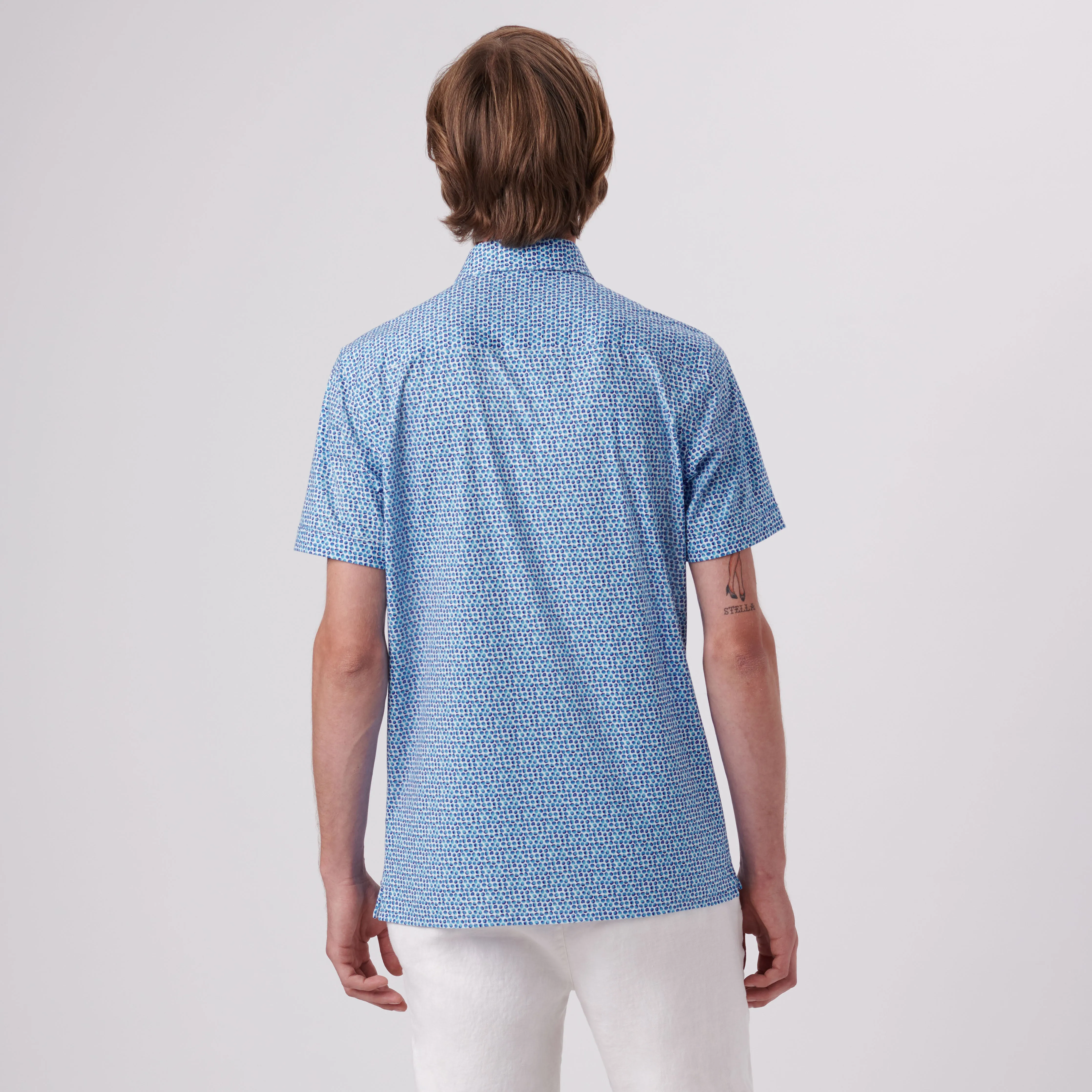 Milo Abstract Print OoohCotton Short Sleeve Shirt sold by Bugatchi product image thumbnail 4