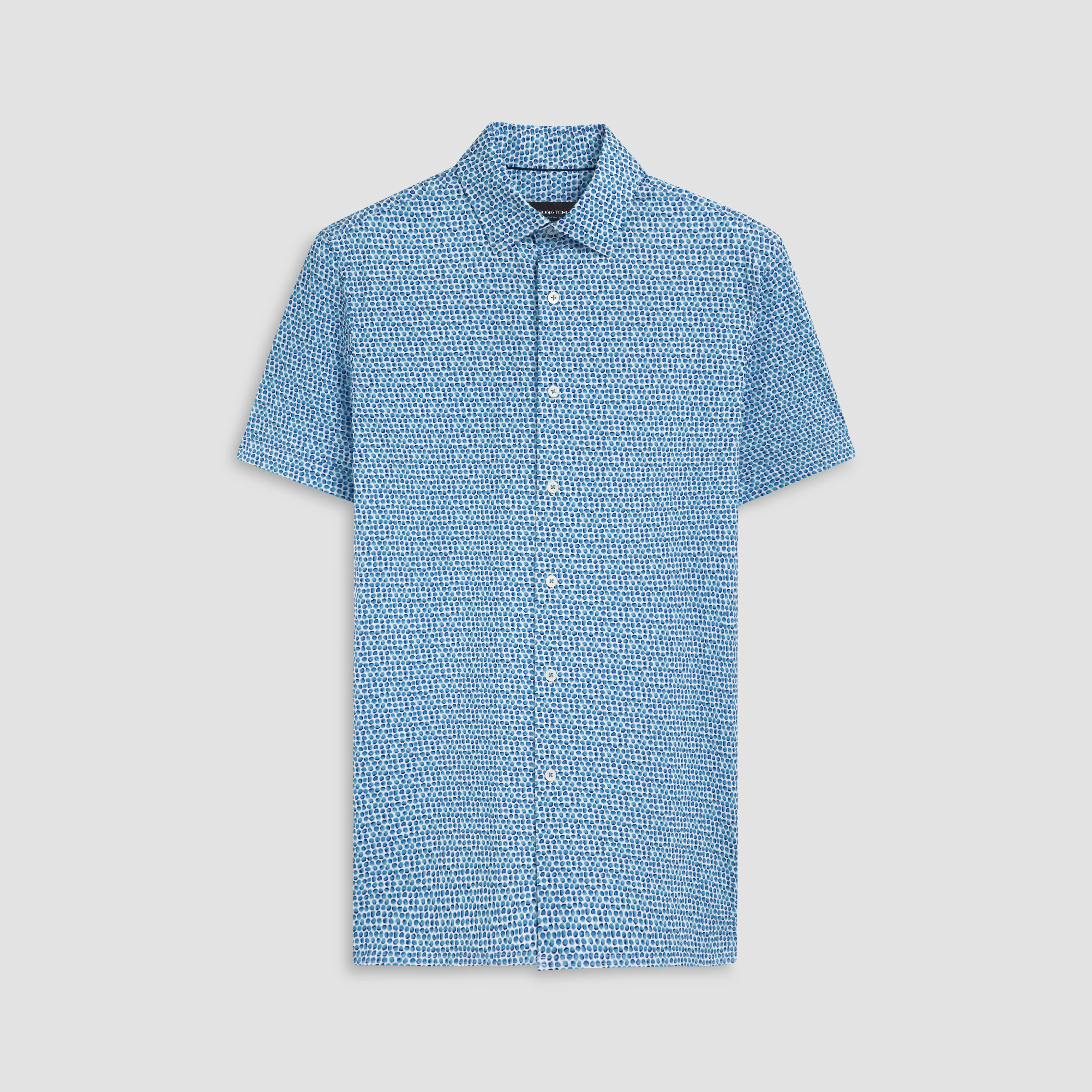 Milo Abstract Print OoohCotton Short Sleeve Shirt sold by Bugatchi