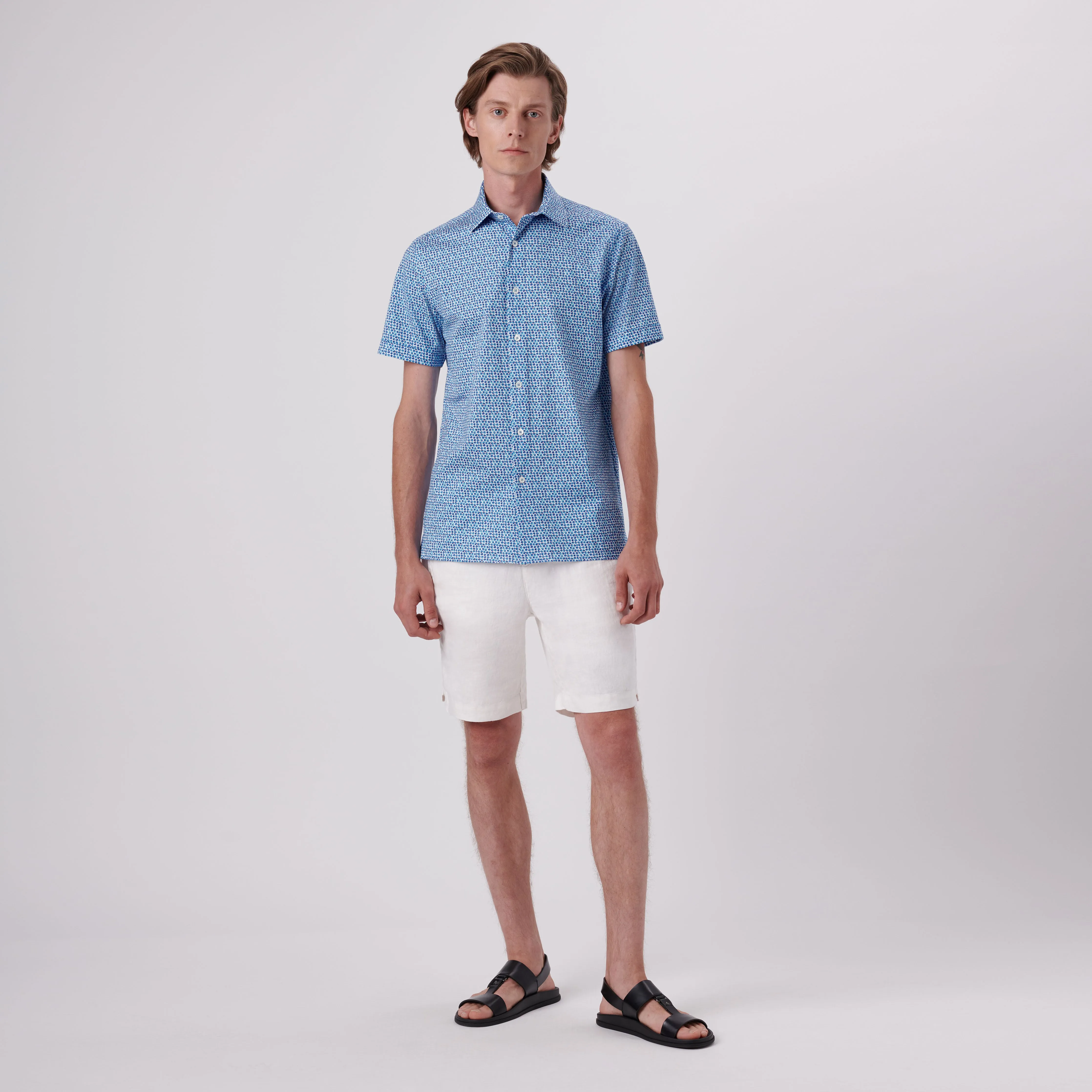 Milo Abstract Print OoohCotton Short Sleeve Shirt sold by Bugatchi product image thumbnail 5