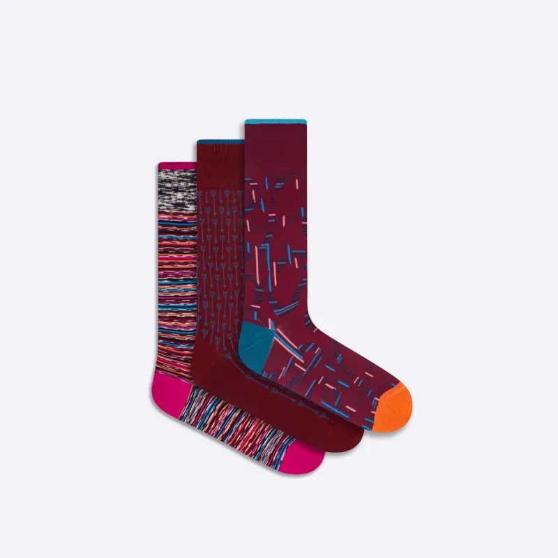 Three-Pair Assorted Sock Box sold by Bugatchi