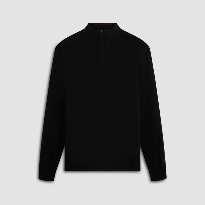 Super Merino Solid Quarter Zip Sweater sold by Bugatchi