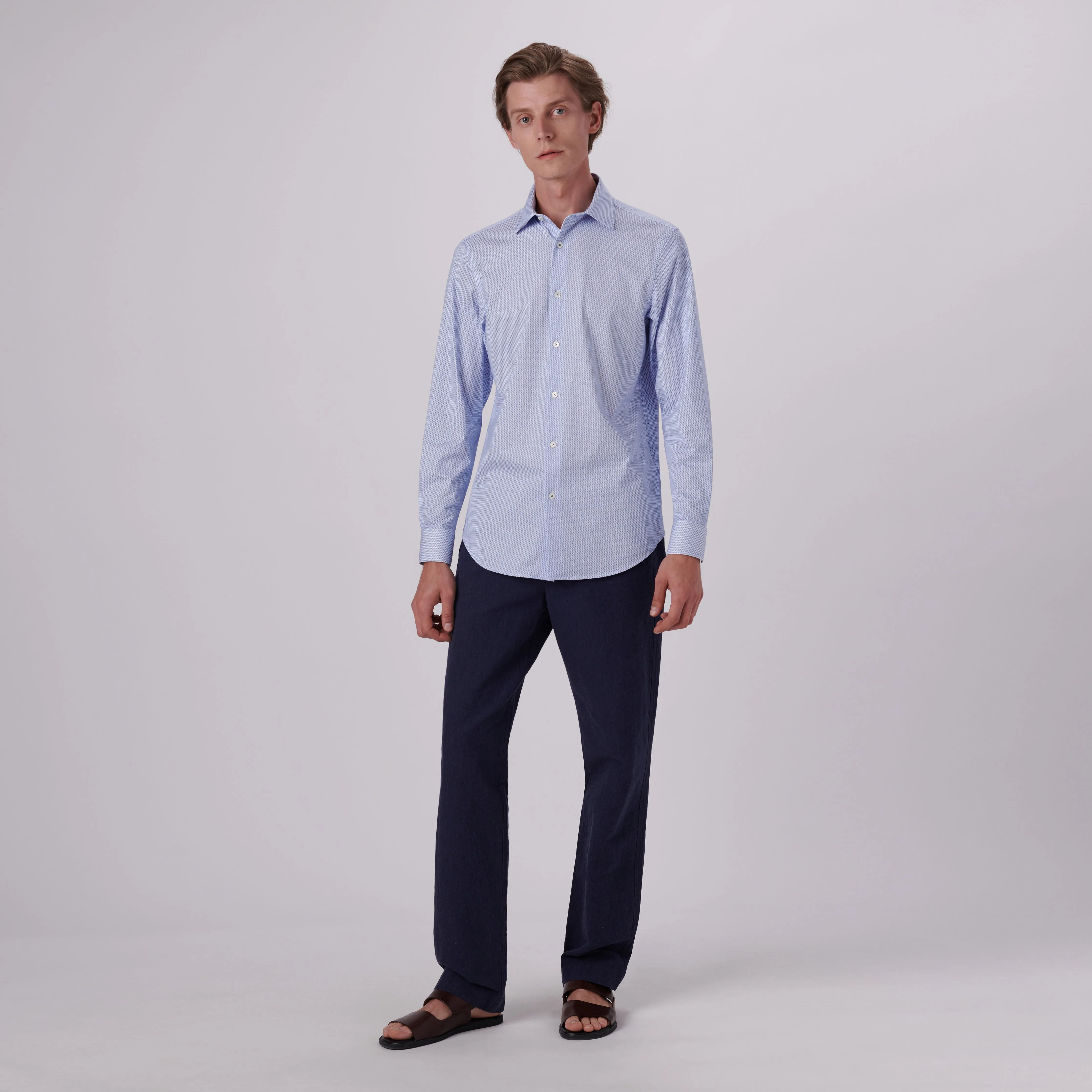 James Geometric Print OoohCotton Shirt sold by Bugatchi product image thumbnail 5